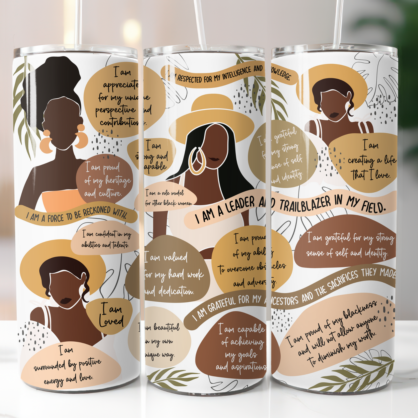 Black Woman Affirmations, Sublimation Transfer