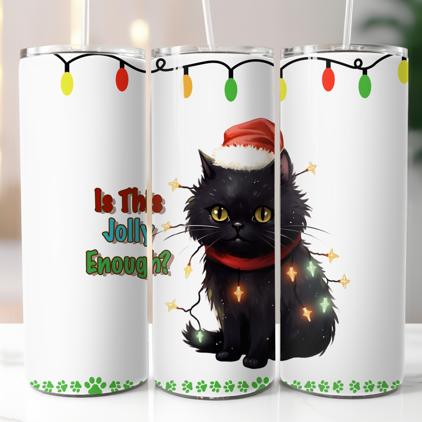 Christmas Cats, Sublimation, Ready To Press, Print Out Transfer, 20 oz, Skinny Tumbler Transfer, NOT A DIGITAL