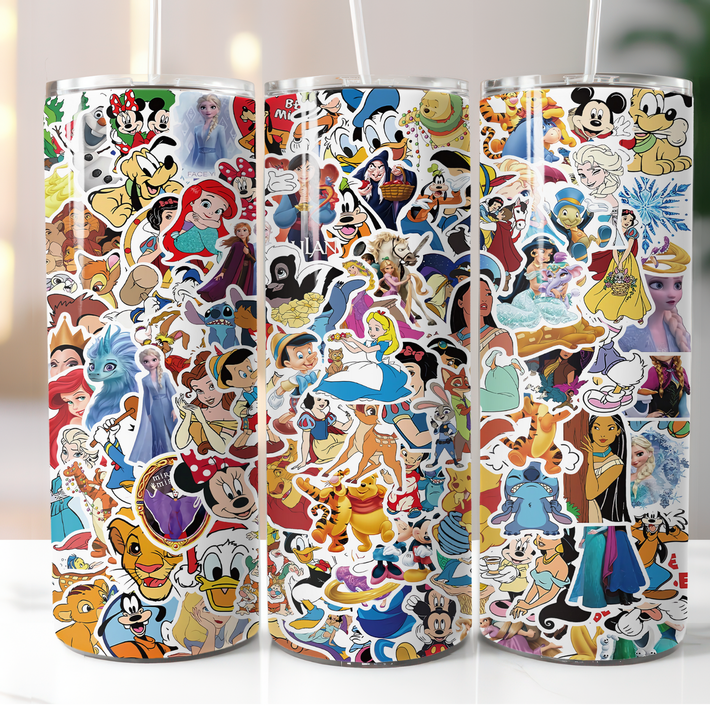 Disney Stickers, Sublimation, Ready to Print, Ready To Press, Print Out Transfer, 20 oz, Skinny Tumbler Transfer, NOT A DIGITAL