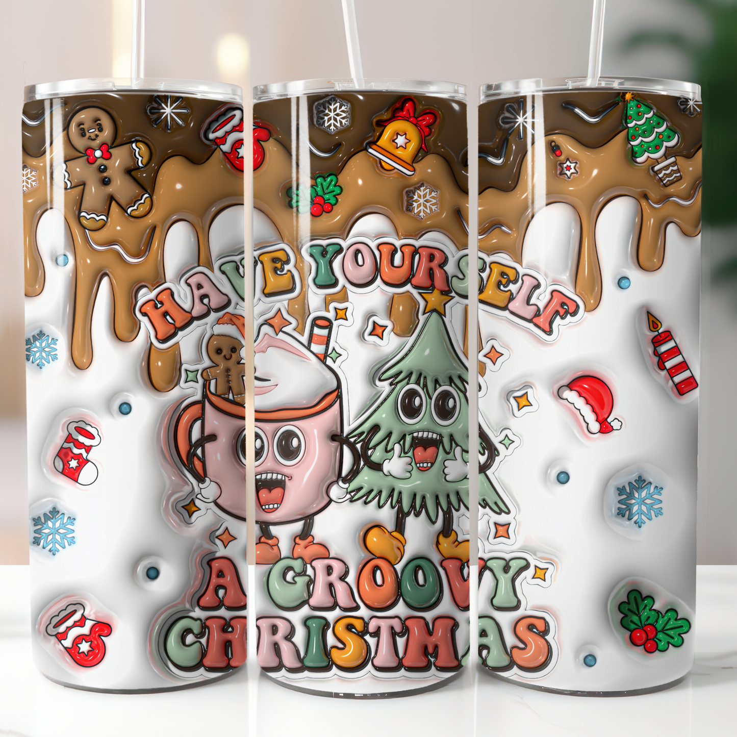 3D Puffy Christmas, Sublimation Transfer