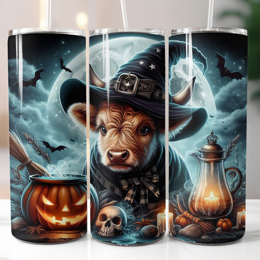 Halloween Highland Cow Witch, Sublimation Transfer