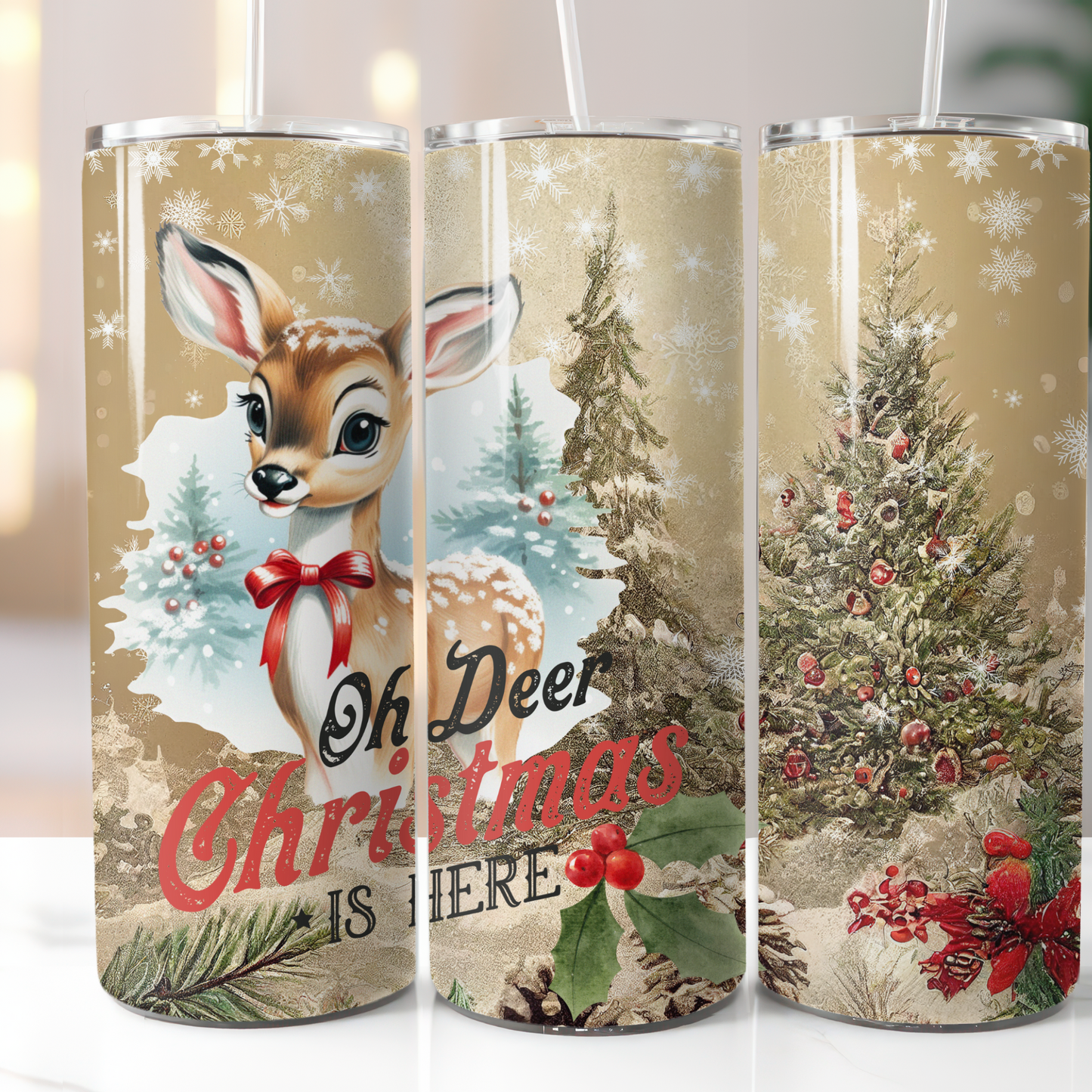 Retro Christmas, Sublimation, Ready To Press, Print Out Transfer, 20 oz, Skinny Tumbler Transfer, NOT A DIGITAL
