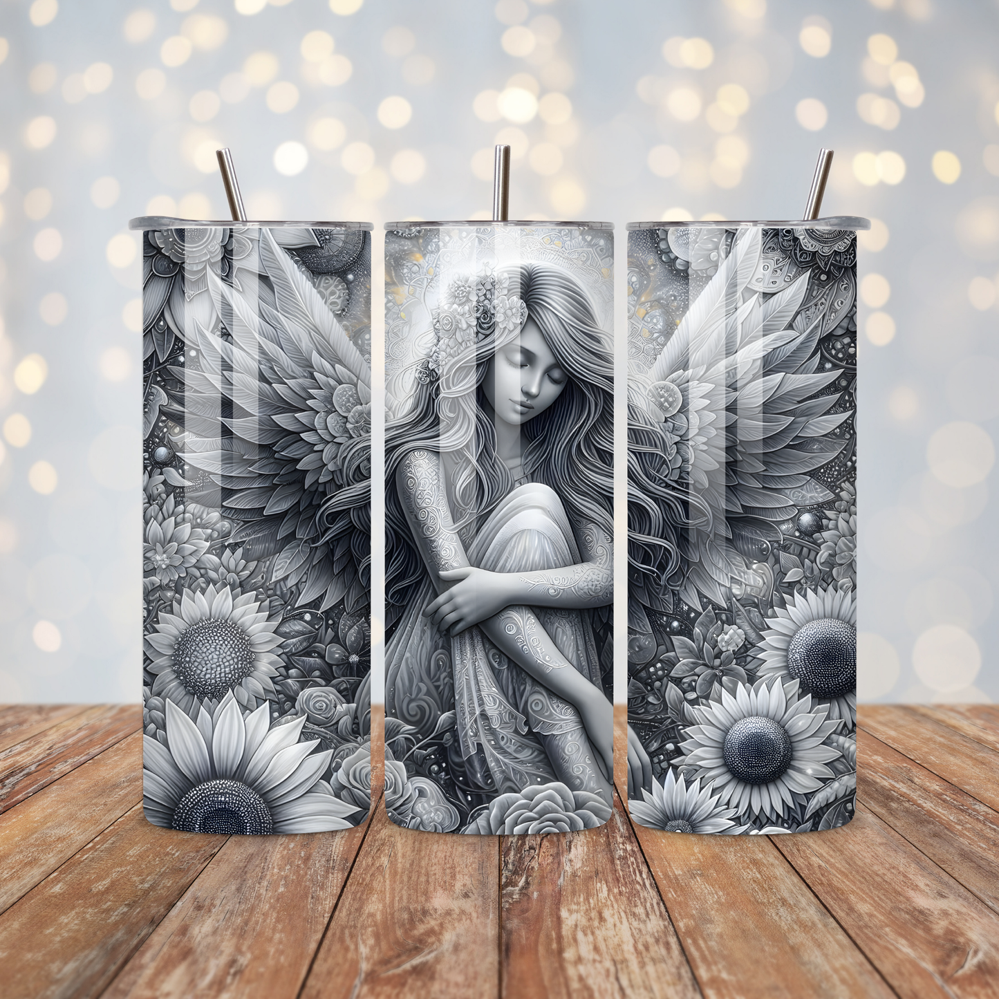 Black and White Fairy Sublimation Transfer