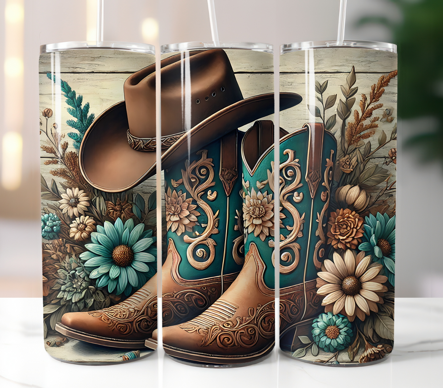 Country Western Boots Hat Sublimation Transfer