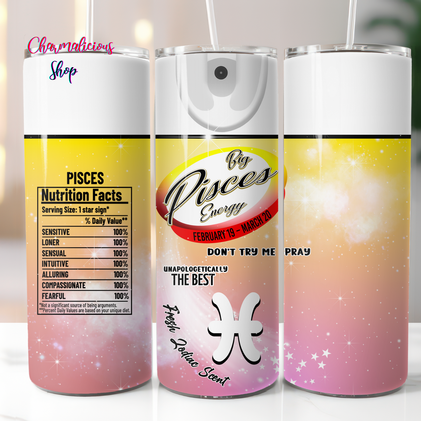 Pisces, Sublimation, Ready to Print, Ready To Press, Print Out Transfer, 20 oz, Skinny Tumbler Transfer, NOT A DIGITAL