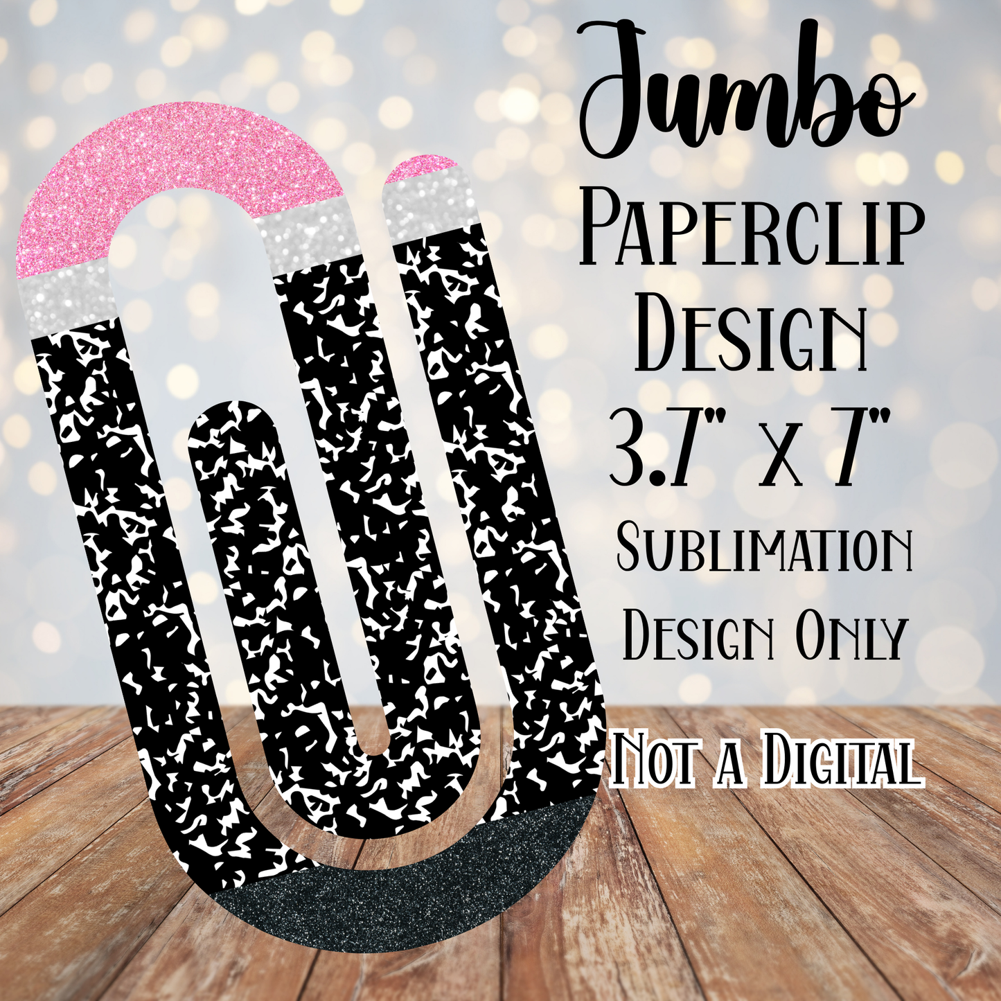 Composition Notebook Paperclip Sublimation Transfers