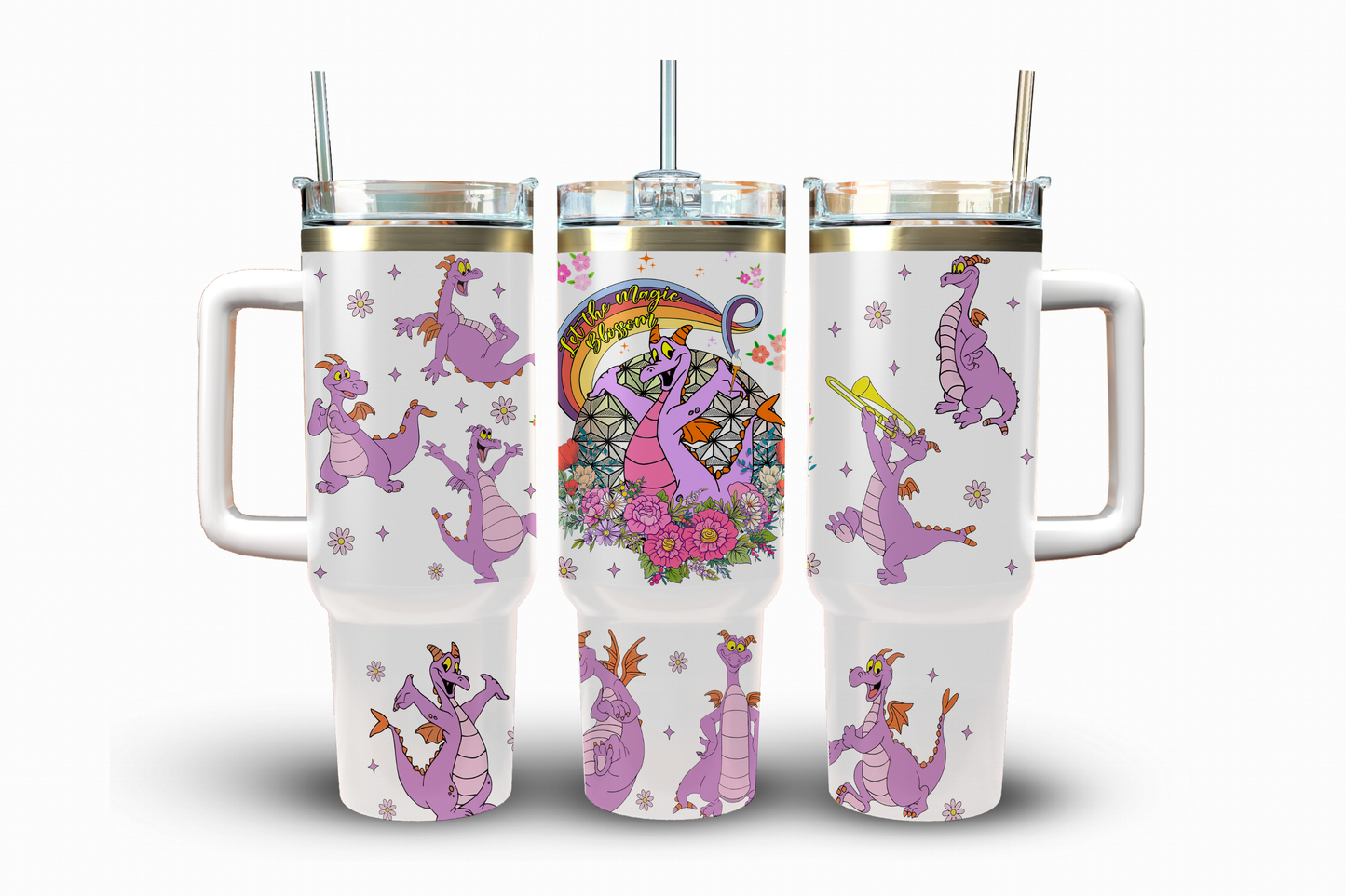 Purple Dinosaur Sublimation Transfer, 40 oz.