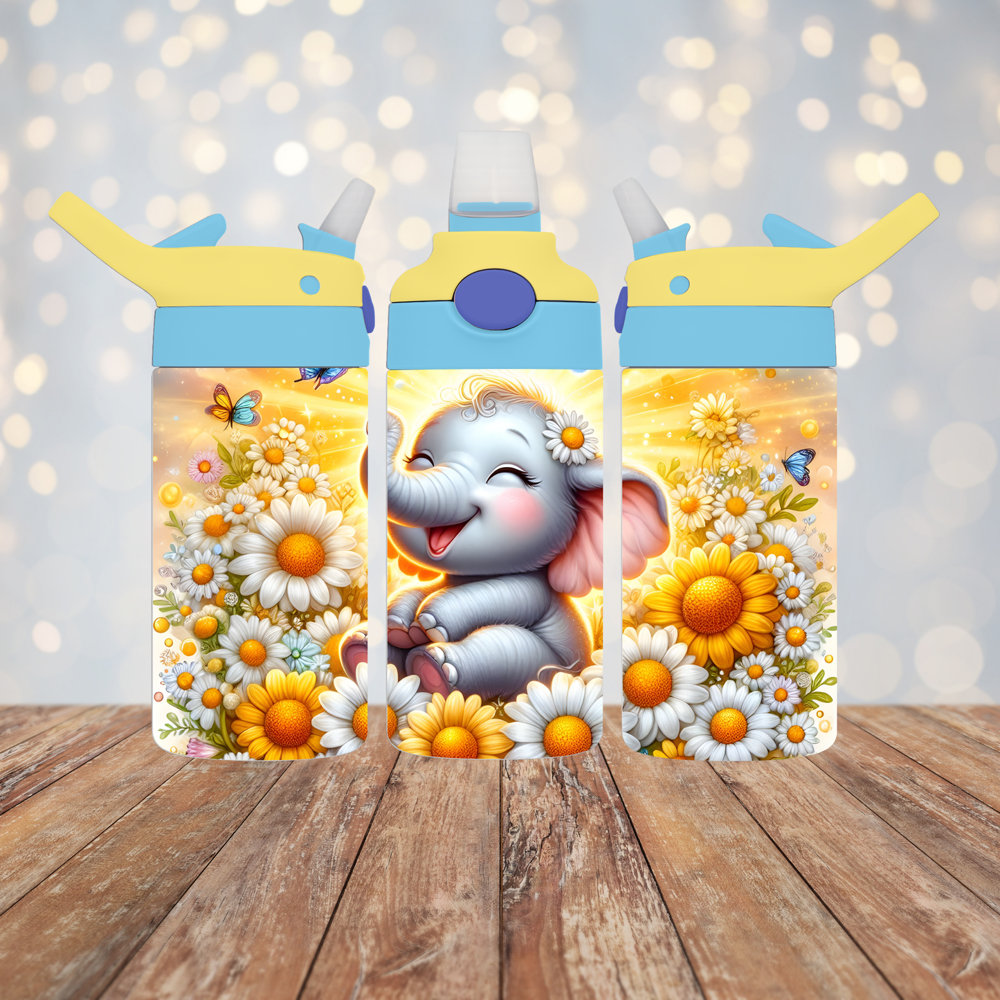 Baby Elephant Daisy Sublimation Transfer