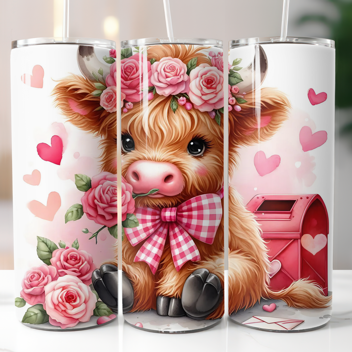 Valentine's Day Highland Cow