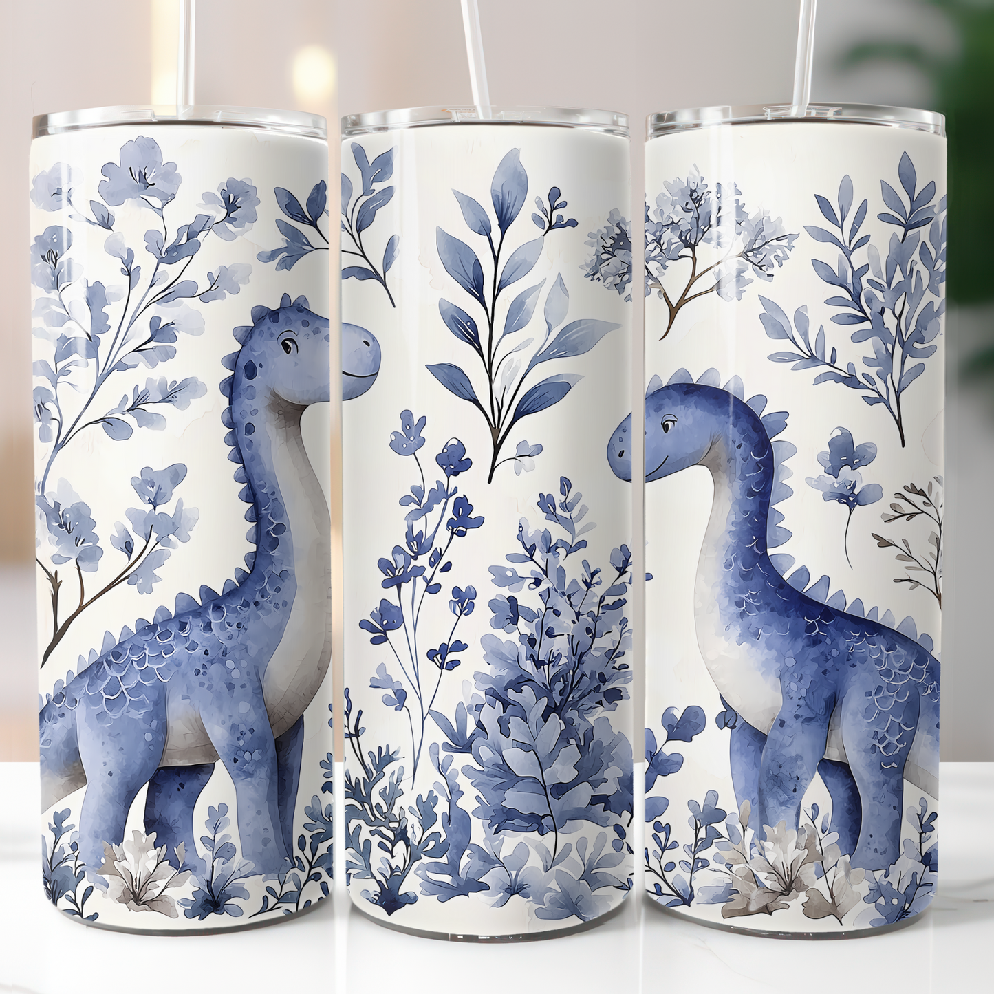 Blue Dinosaurs Sublimation Transfer