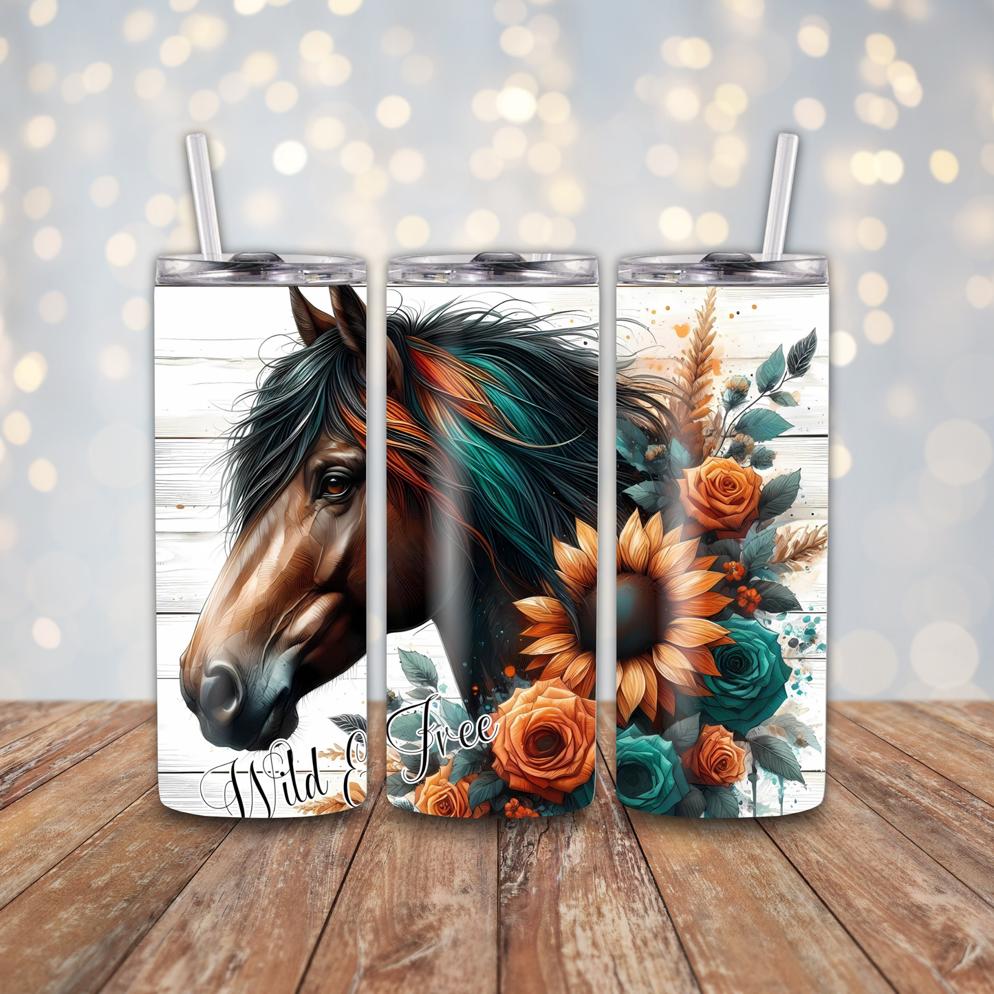 Wild and Free Horse Sublimation Transfers