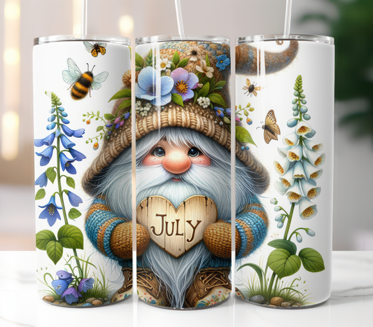 July Birth Flower Month, Sublimation Prints