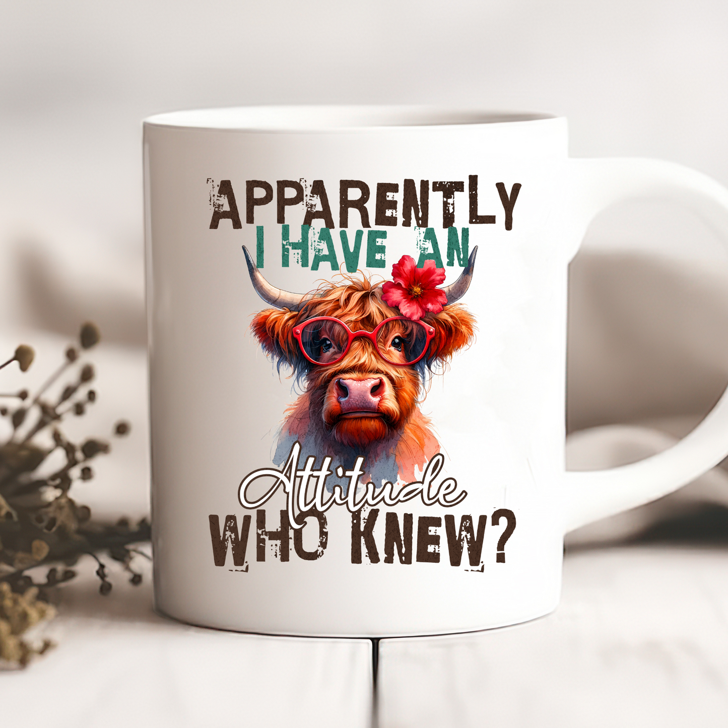 Funny Cow Mug, Sublimation Transfers
