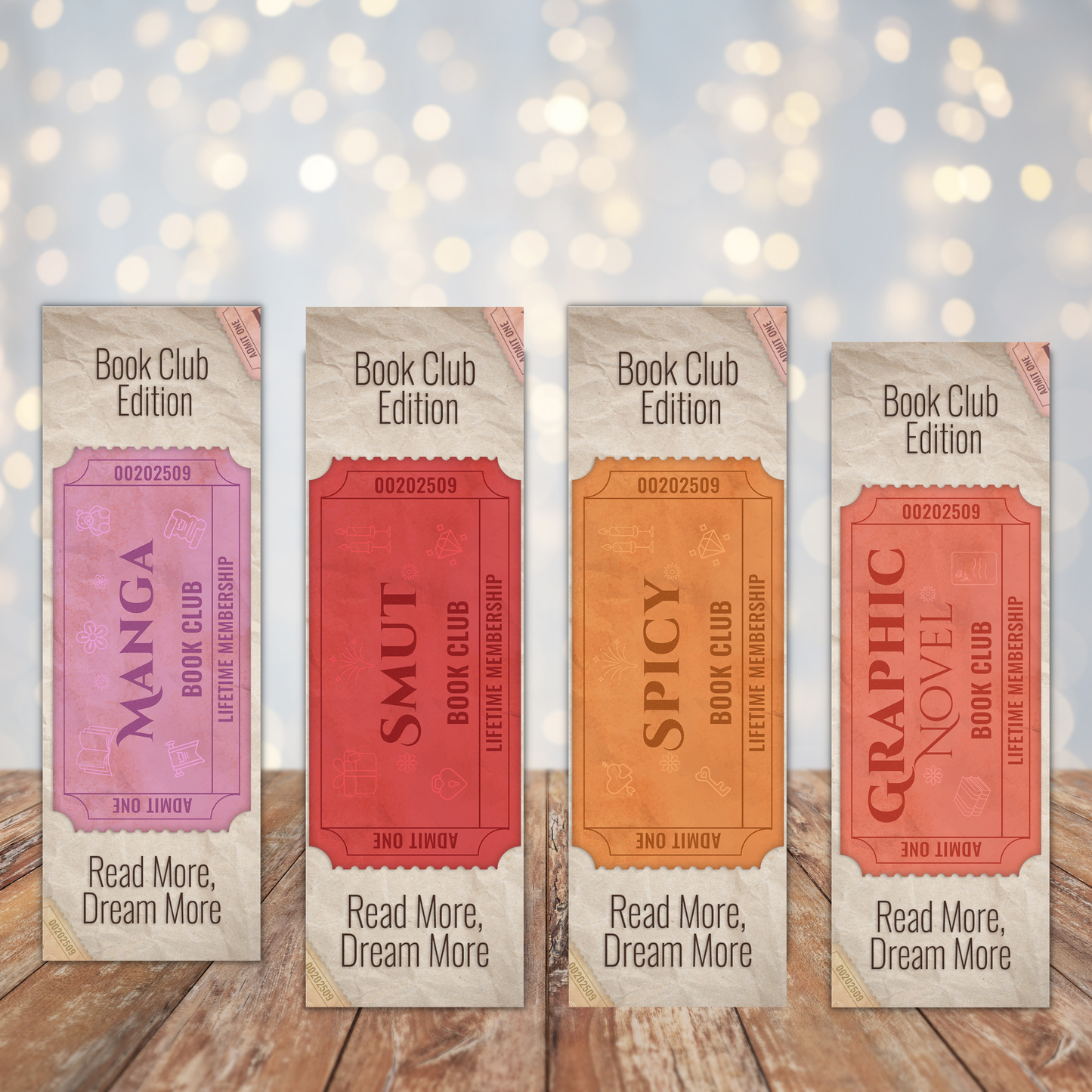 Book Genre Bookmarks Sublimation Transfers