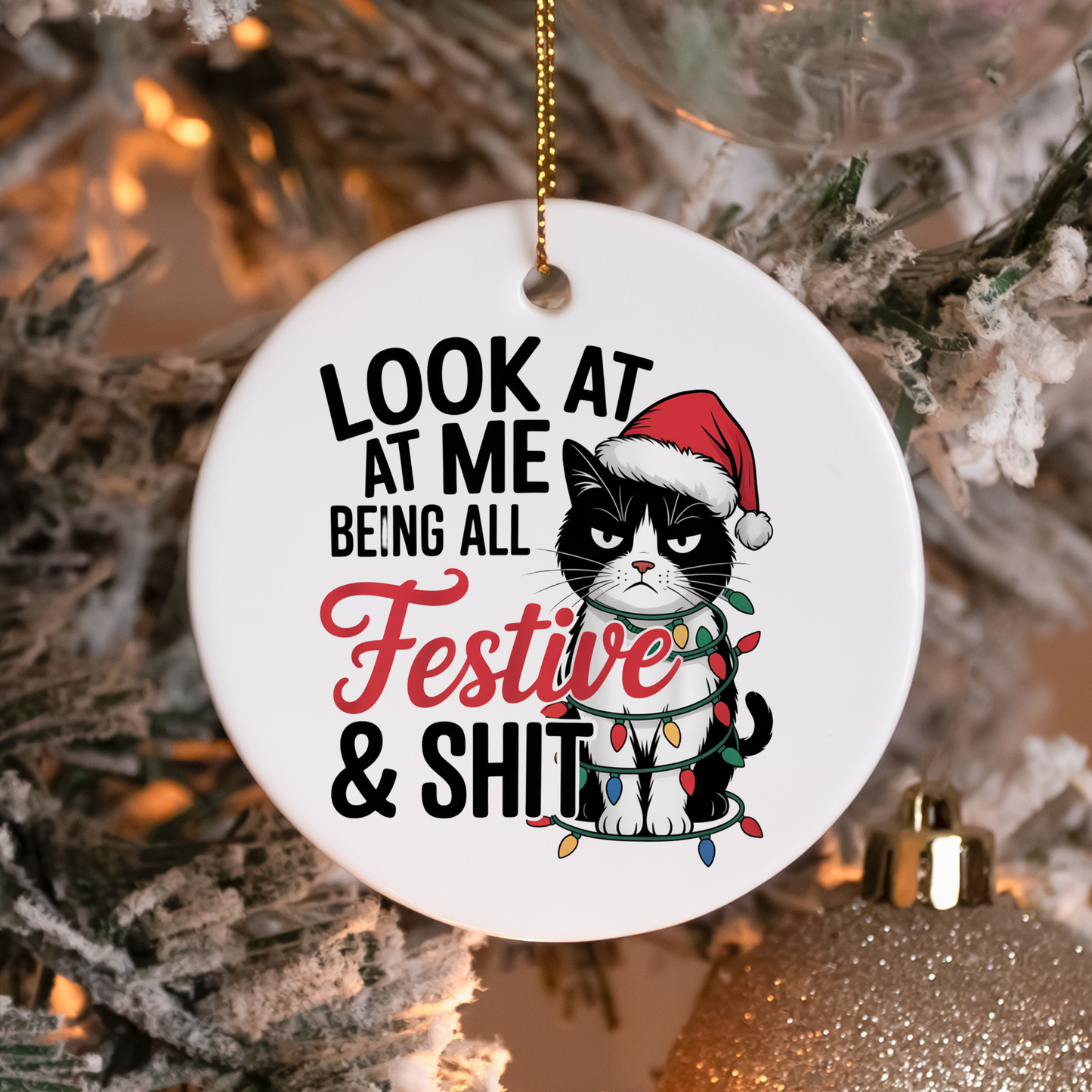 Look At Me Being All Festive And Shit Sublimation Transfers