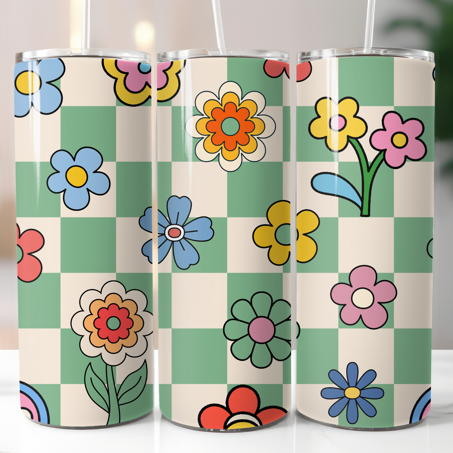 Retro Flowers Sublimation Transfers