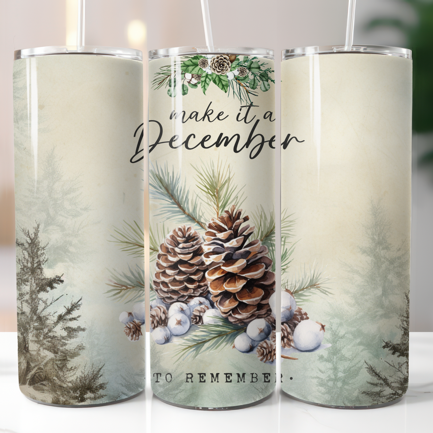 Vintage Christmas Winter, Sublimation, Ready To Press, Print Out Transfer, 20 oz, Skinny Tumbler Transfer, NOT A DIGITAL