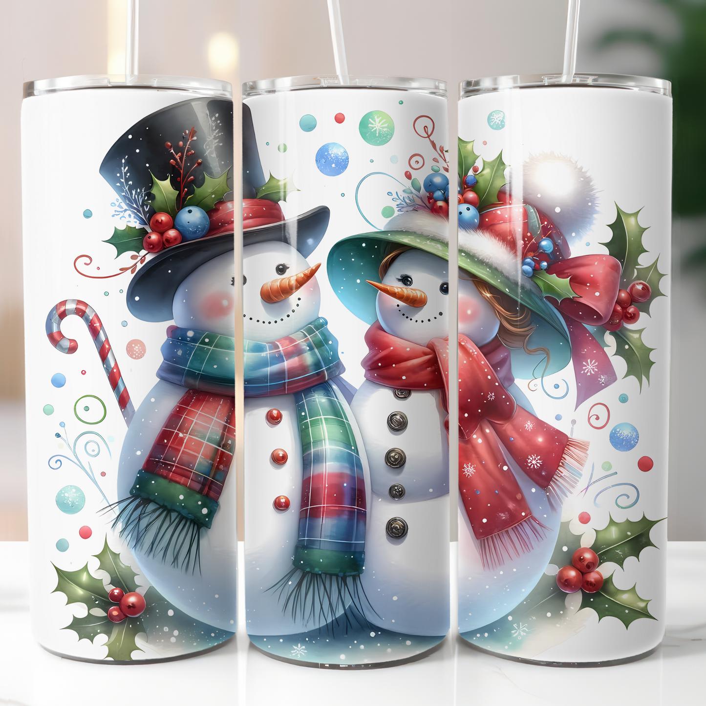 Mr. & Mrs. Snowman, Sublimation Prints