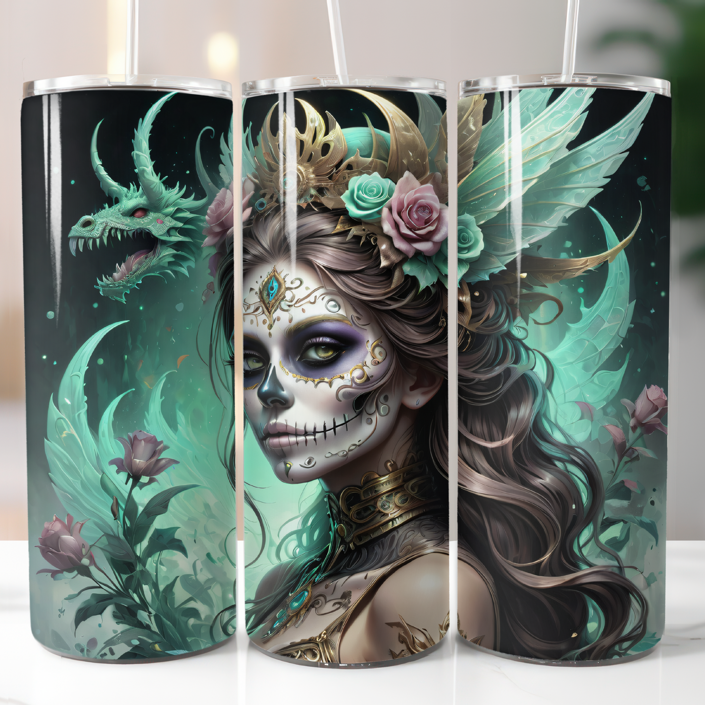 Sugar Skull, Dia De Los Muertos, Sublimation Transfer