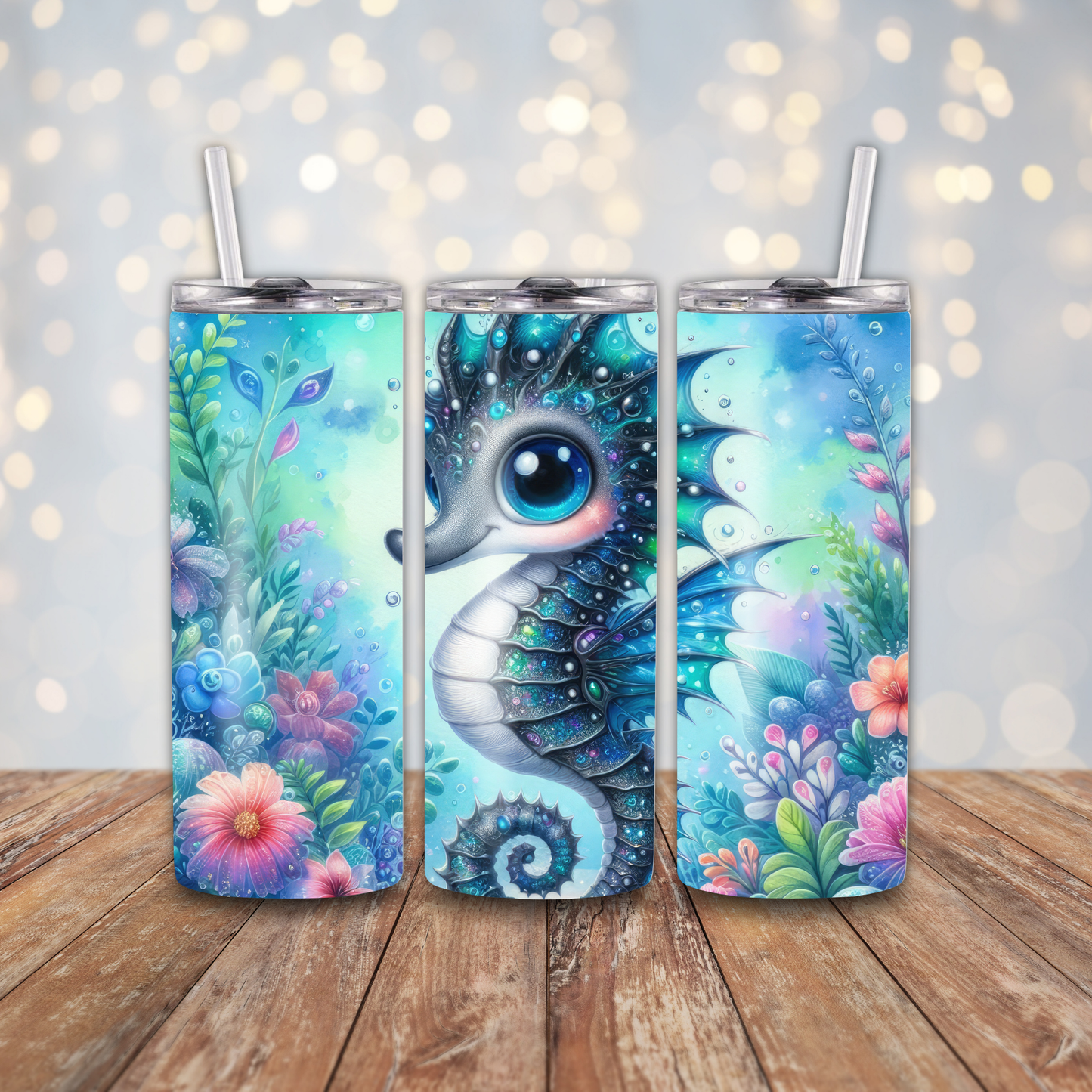 Blue Seahorse Sublimation Transfers