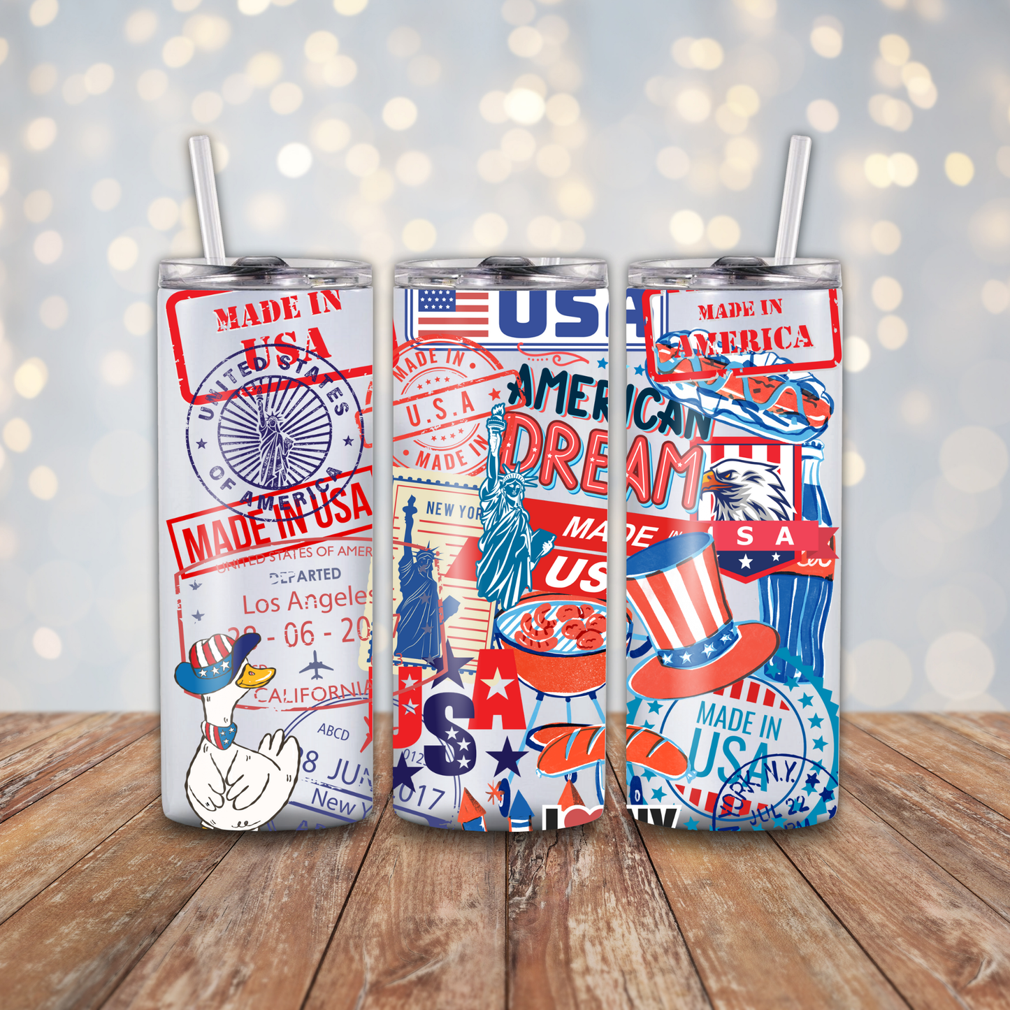 USA Stamps Sublimation Transfers