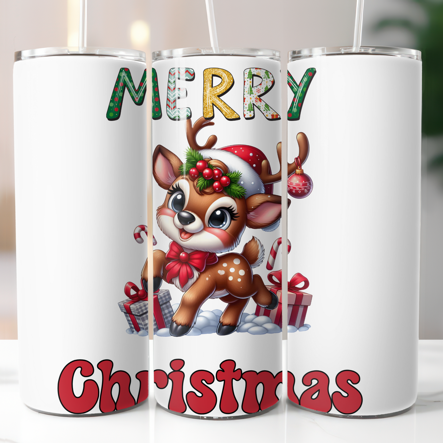 Merry Christmas Reindeer Sublimation Transfer