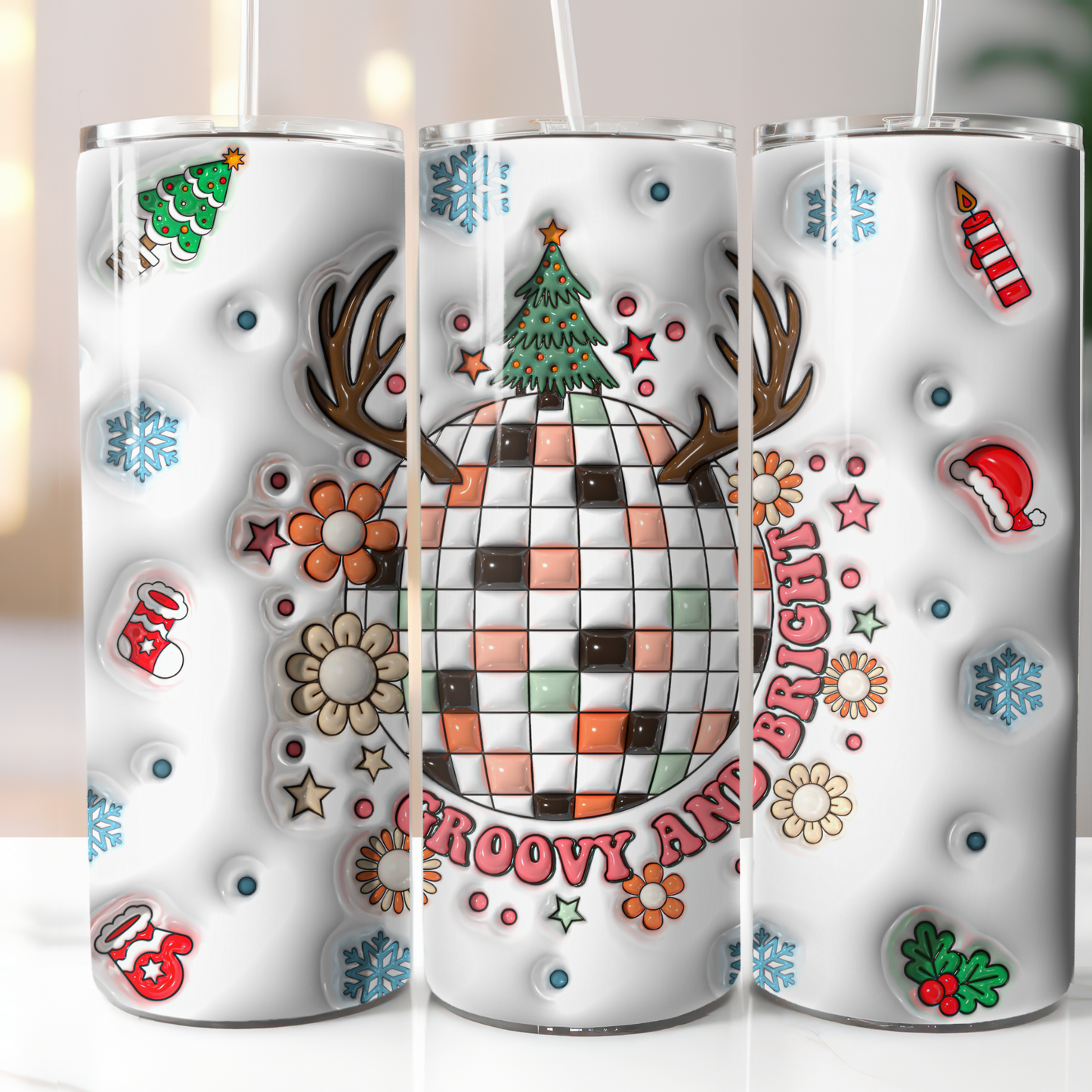 3D Puffy Christmas, Sublimation Transfer