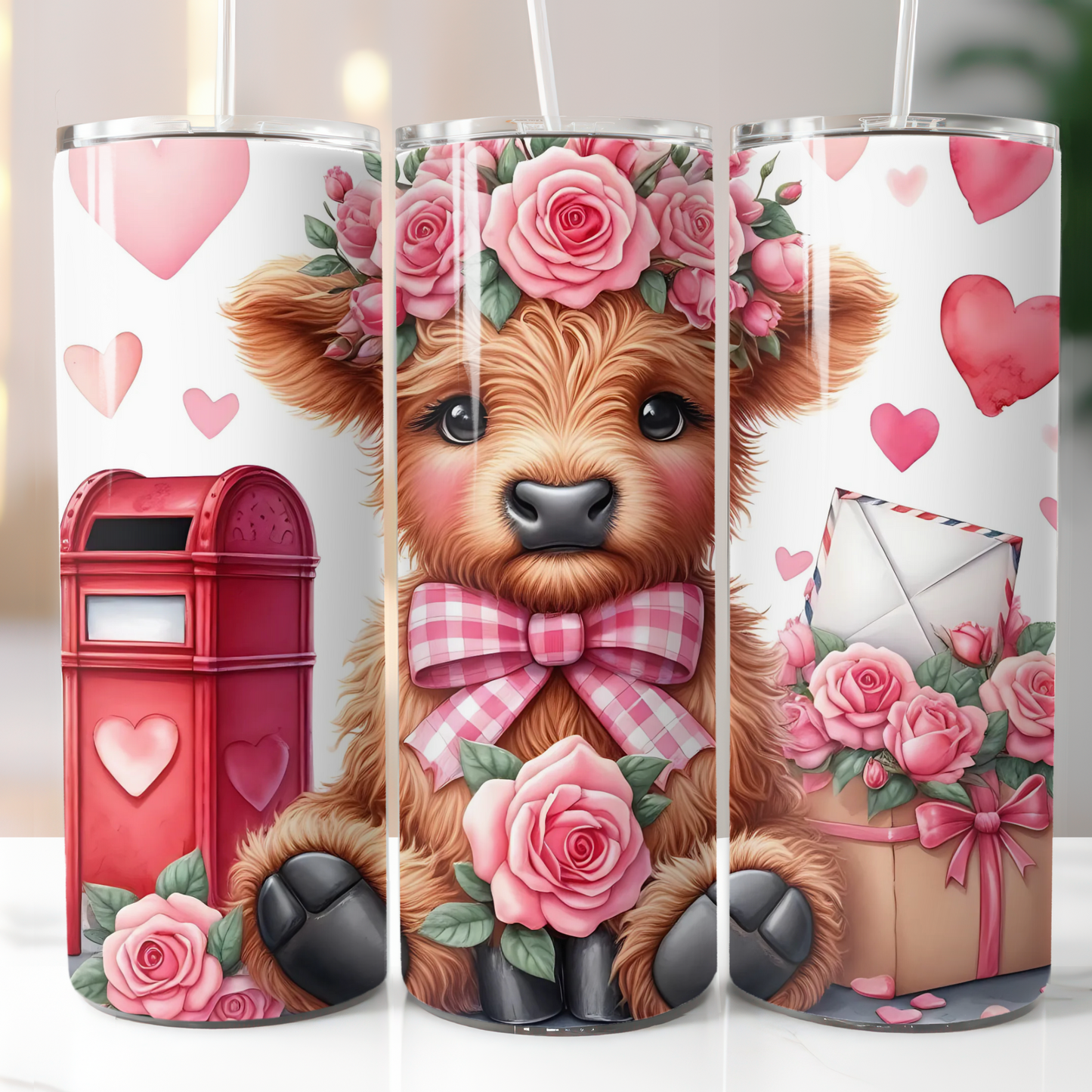 Valentine's Day Highland Cow