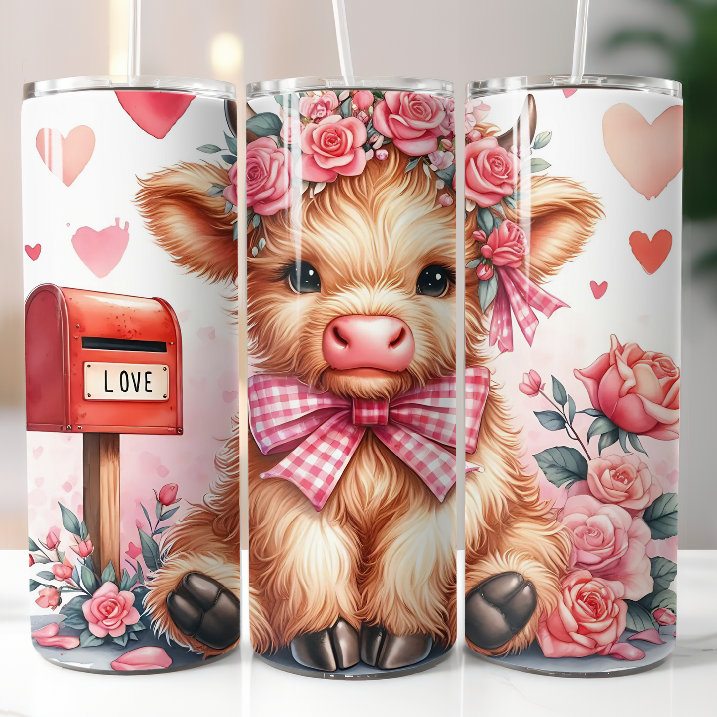 Valentine's Day Highland Cow