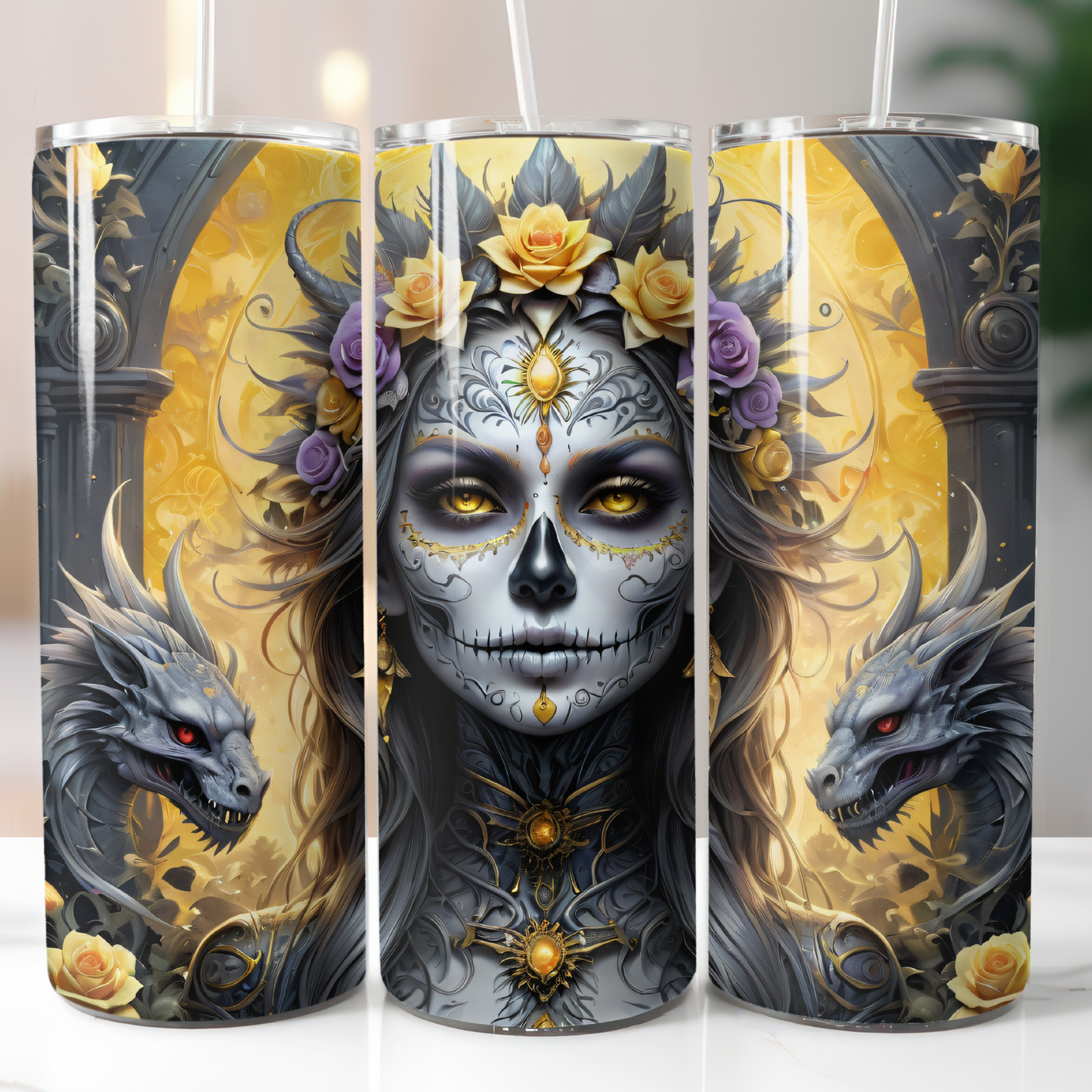 Sugar Skull, Dia De Los Muertos, Sublimation Transfer