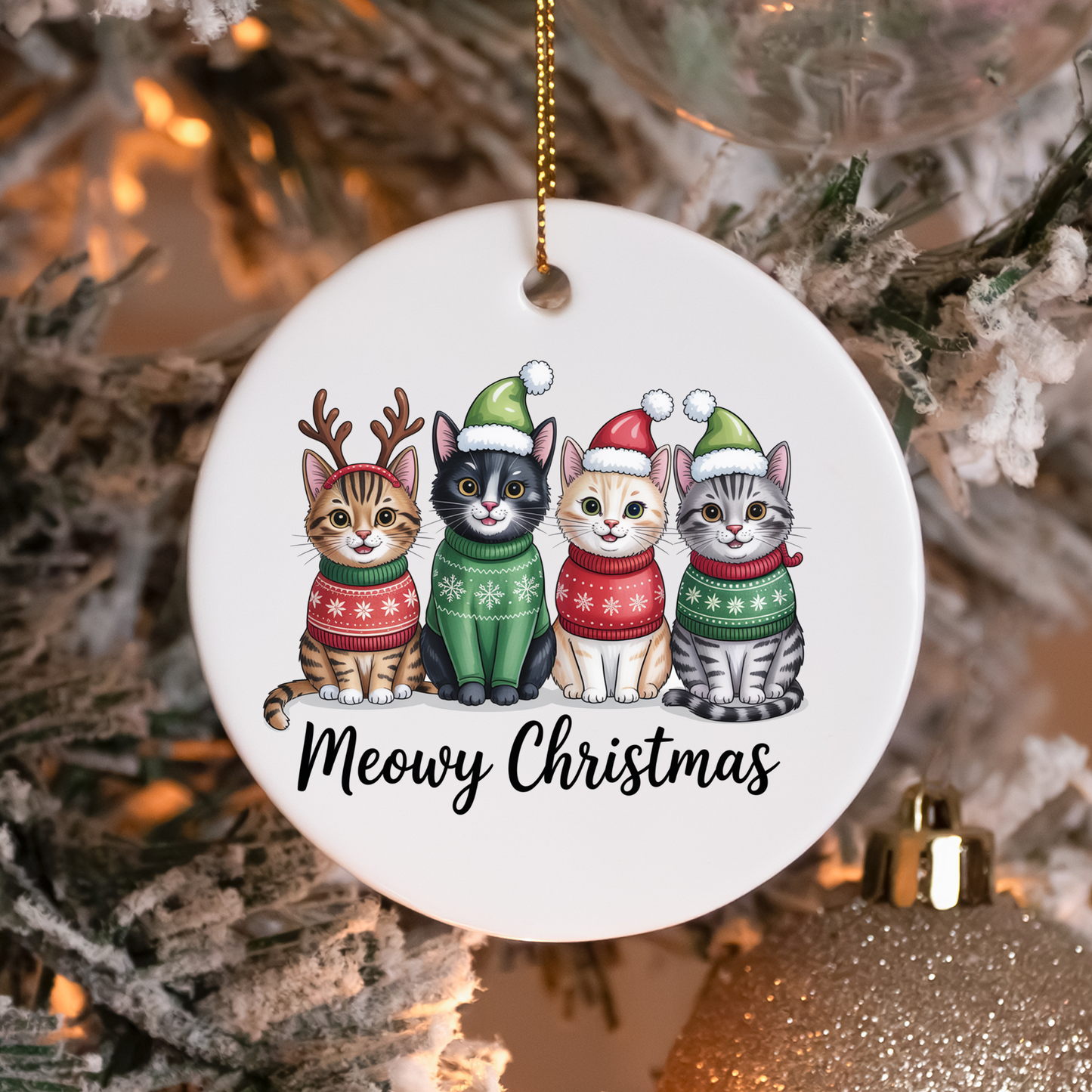 Meowy Christmas Sublimation Transfers
