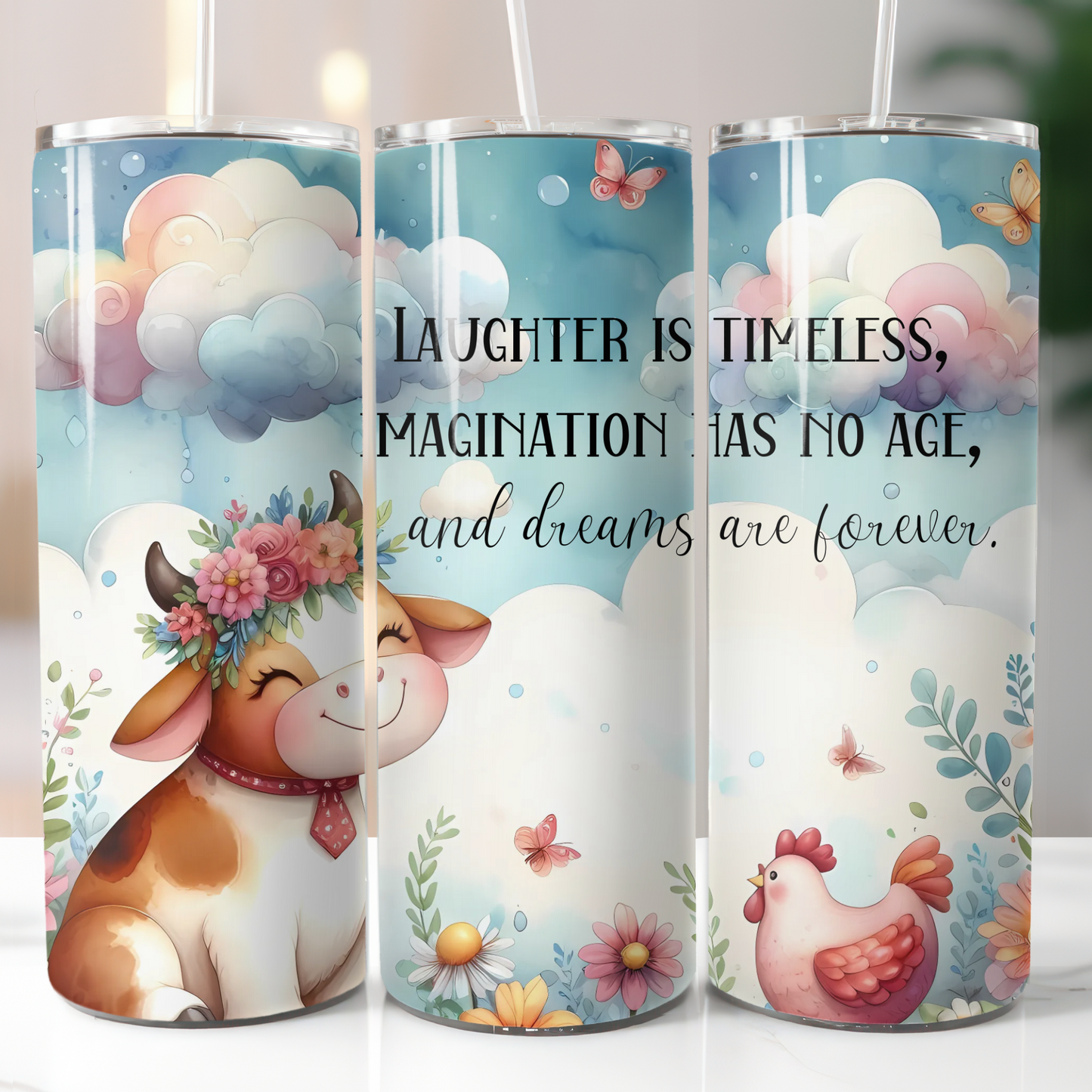 Smiling Milk Cow with Flower Crown Quotes