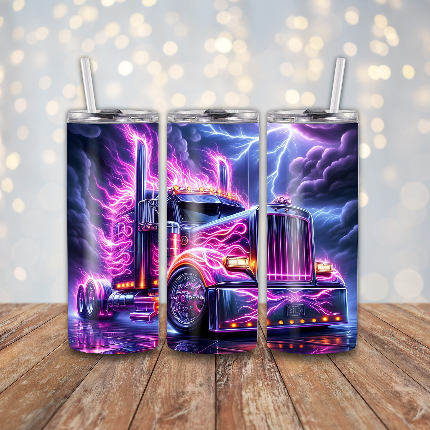 Purple Truck Driver Sublimation Transfers