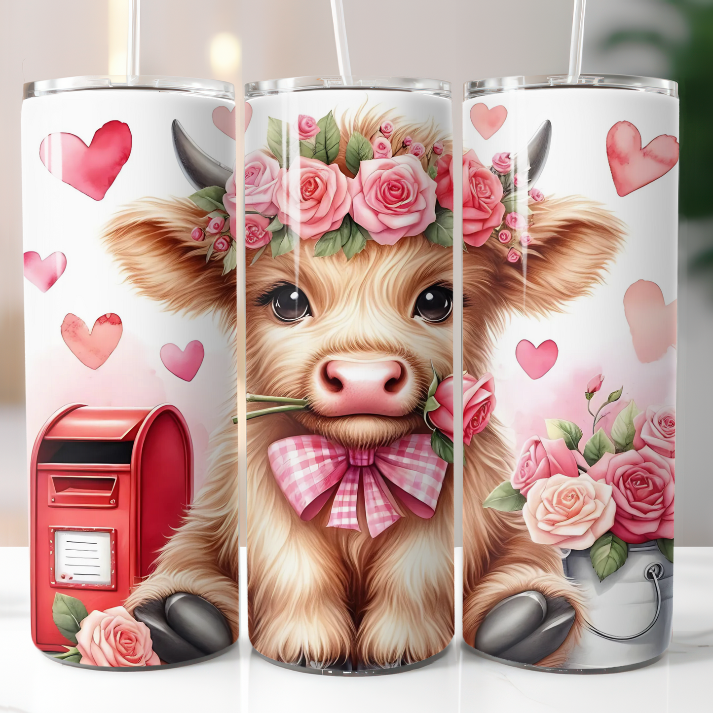 Valentine's Day Highland Cow