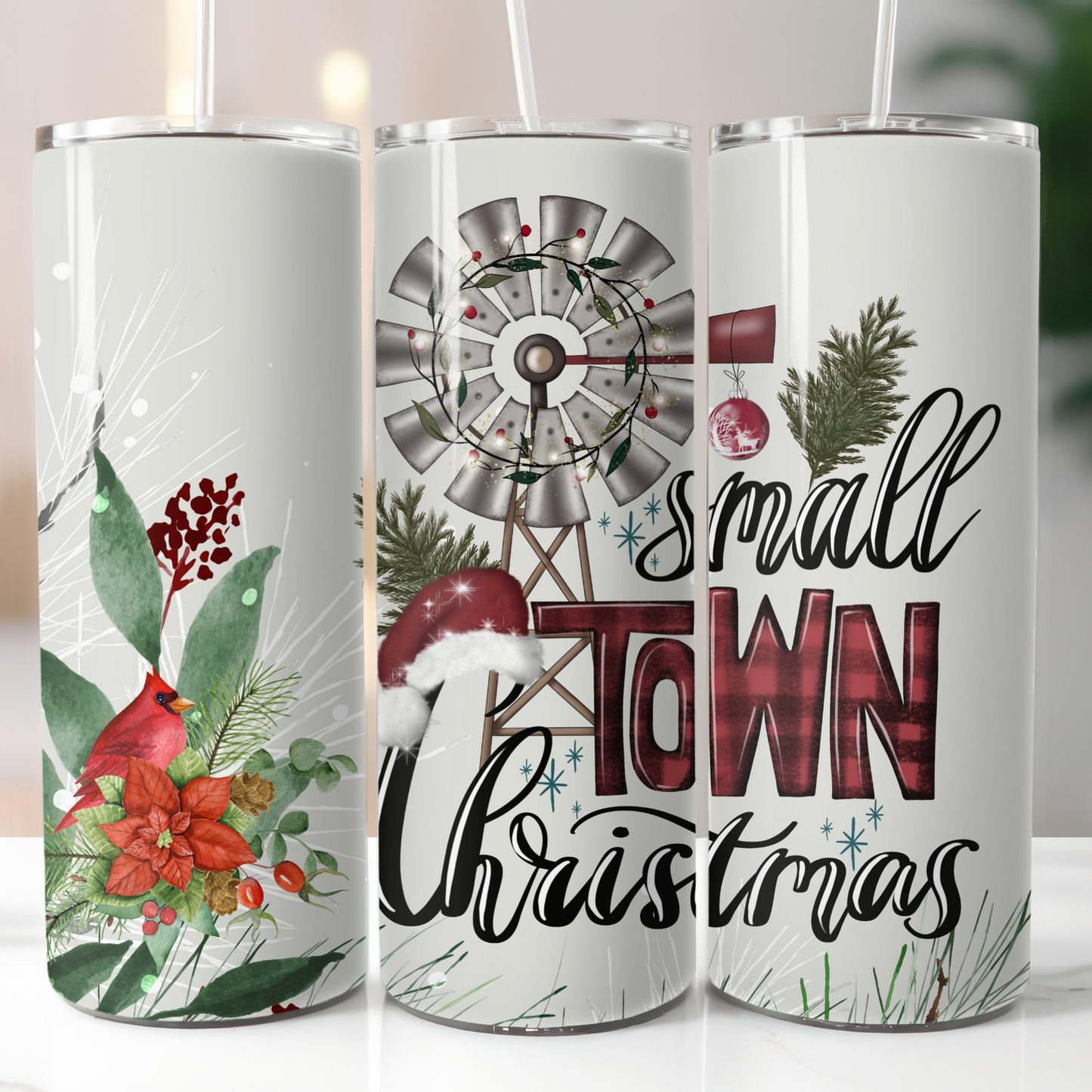 Small Town Christmas, Sublimation, Ready To Press, Print Out Transfer, 20 oz, Skinny Tumbler Transfer, NOT A DIGITAL