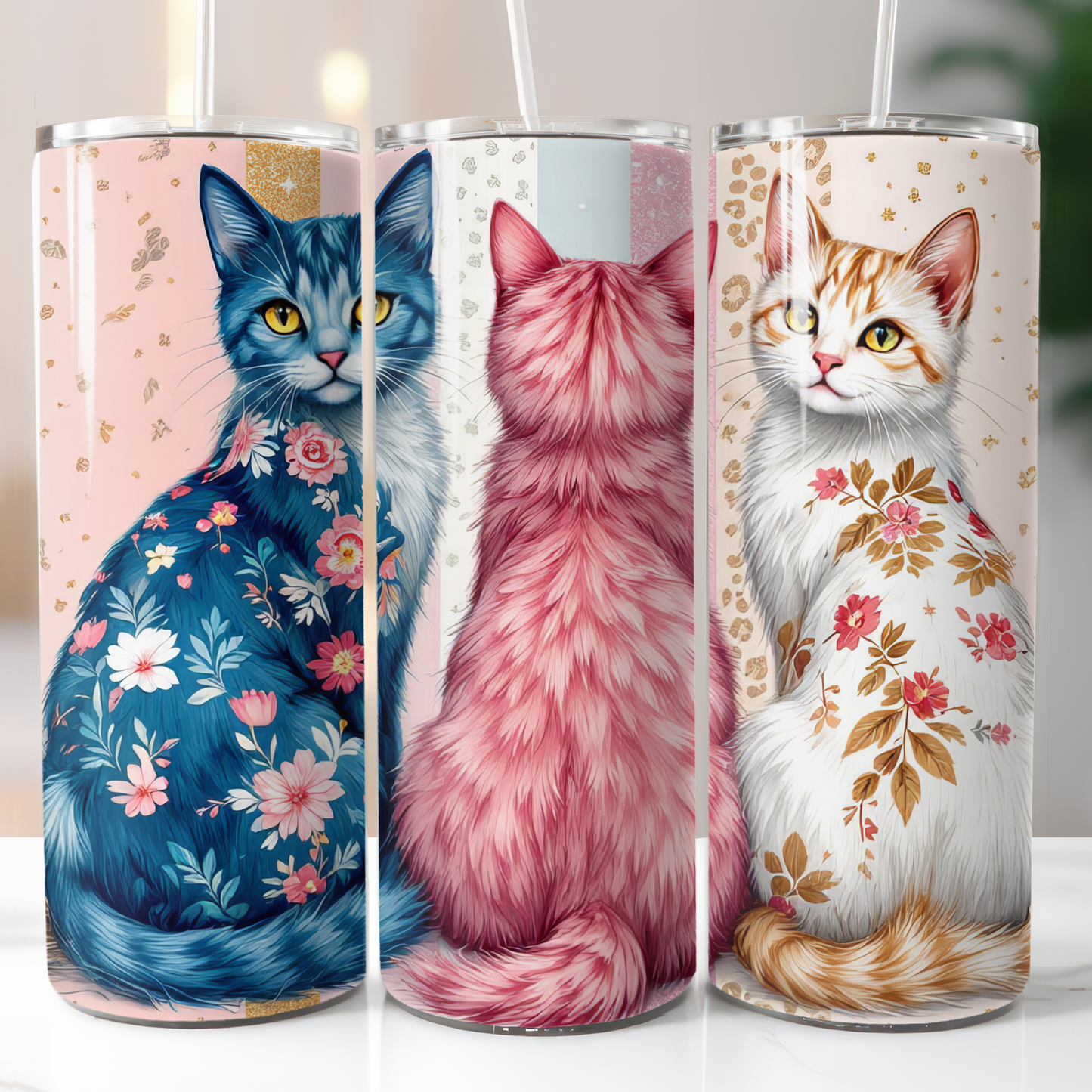 Flower Cats Sublimation Transfers