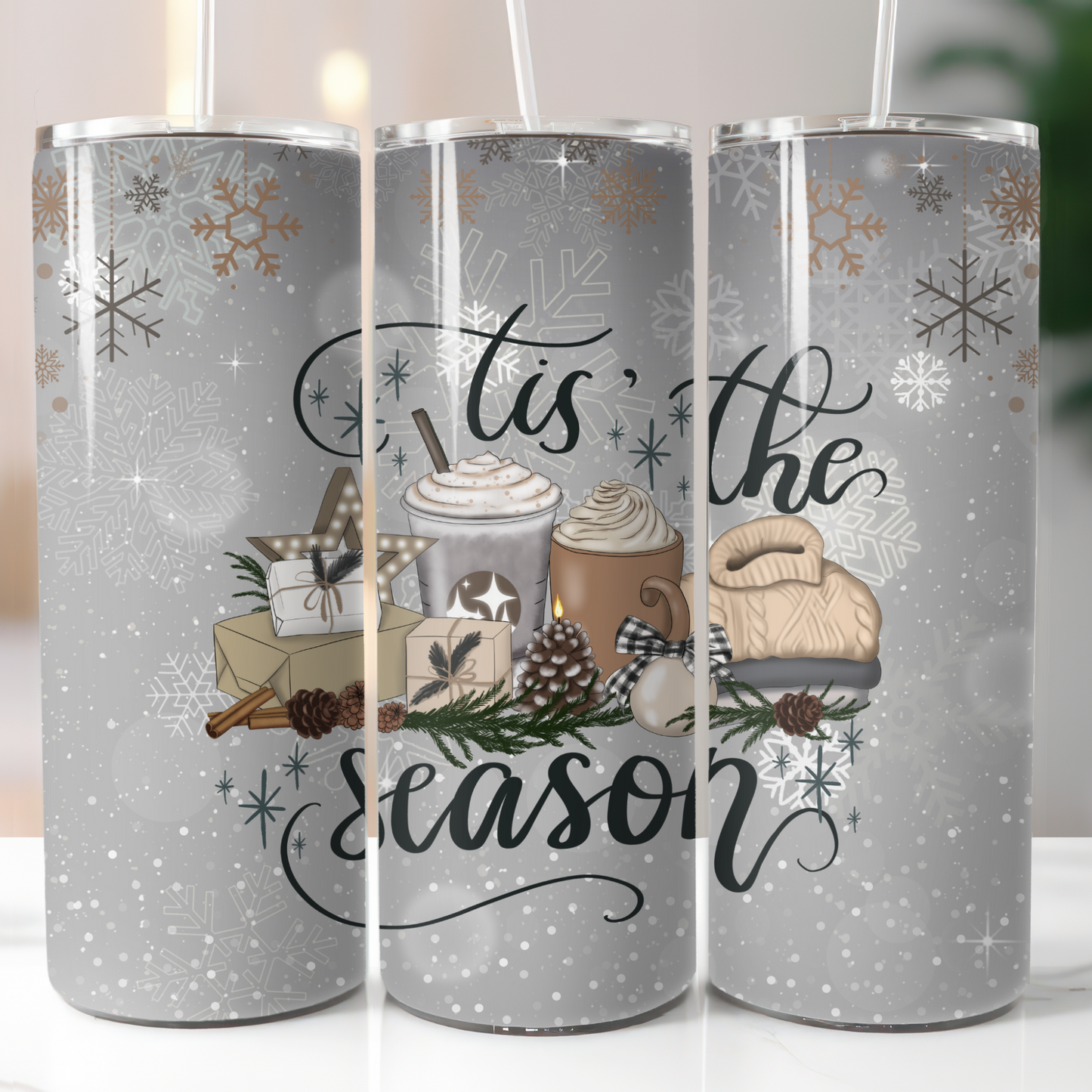 Tis the Season, Sublimation, Ready To Press, Print Out Transfer, 20 oz, Skinny Tumbler Transfer, NOT A DIGITAL