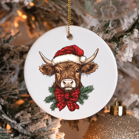 Highland Cow Christmas Sublimation Transfers