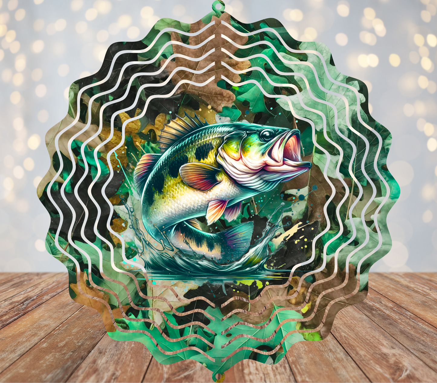 Bass Fish Wind Spinner