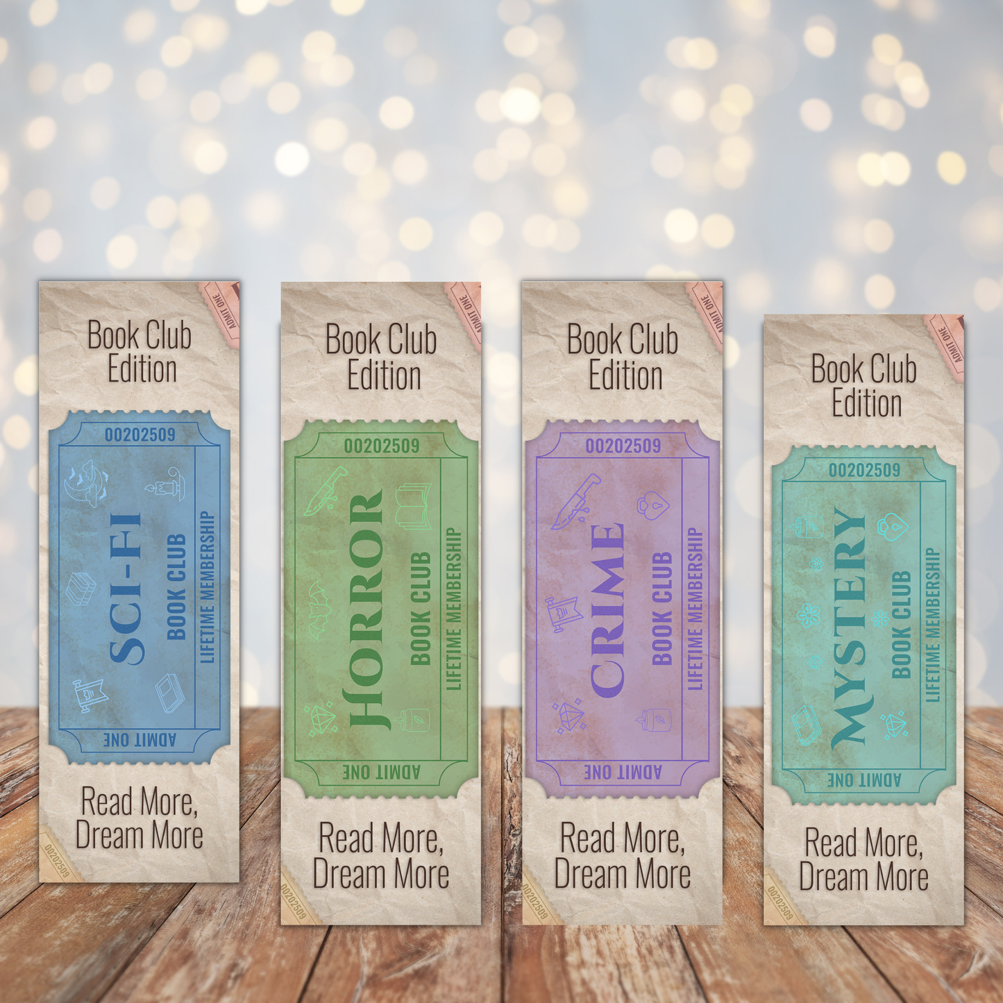 Book Genre Bookmarks Sublimation Transfers