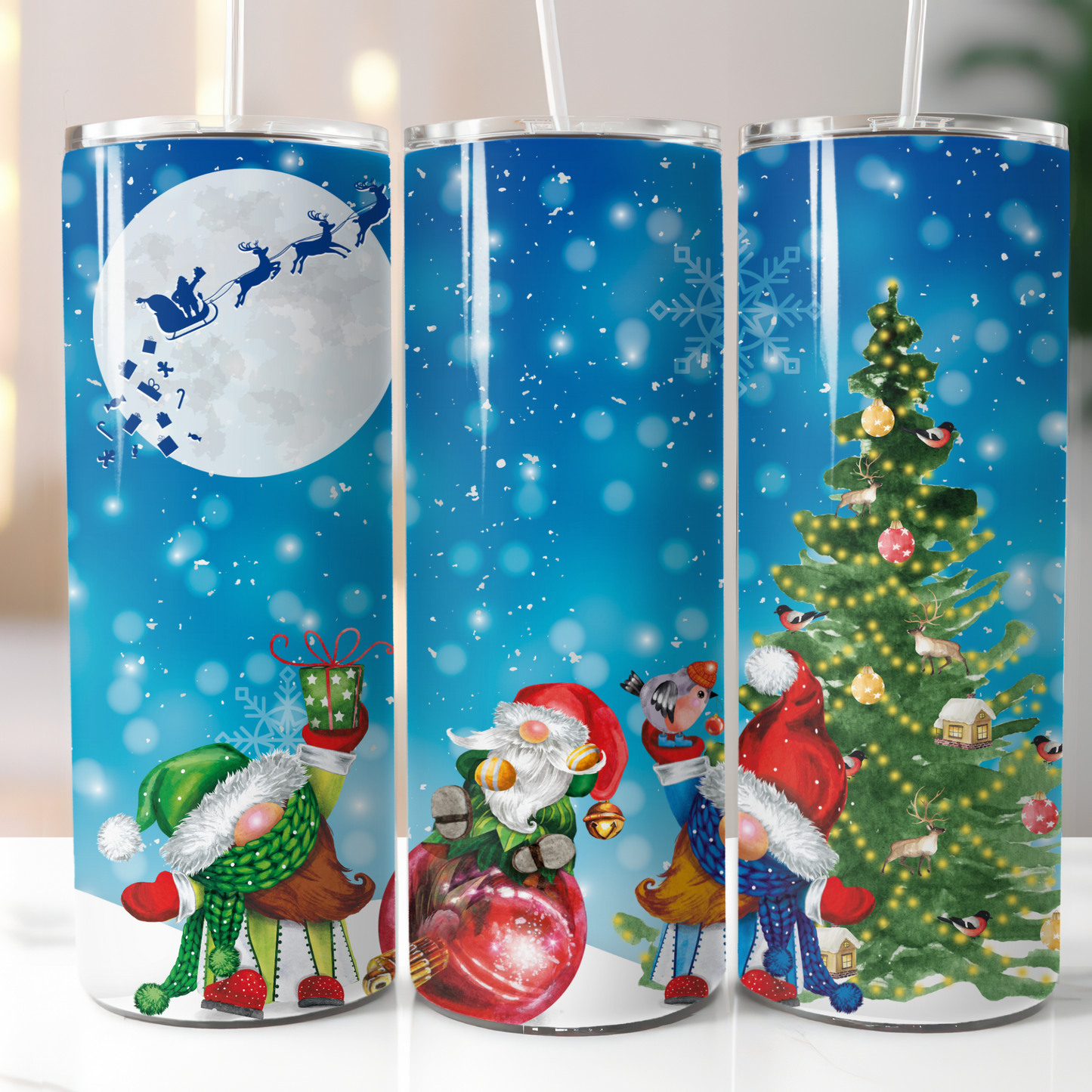 Christmas Gnomes, Sublimation, Ready To Press, Print Out Transfer, 20 oz, Skinny Tumbler Transfer, NOT A DIGITAL