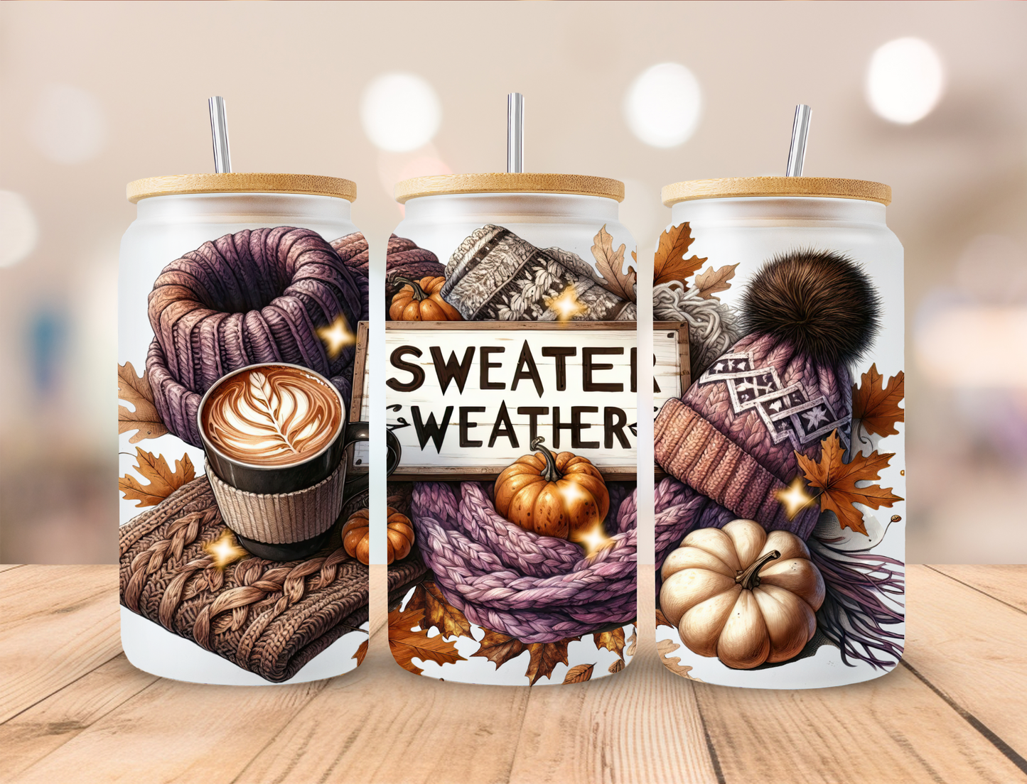 Sweater Weather Libbey Glass Transfer