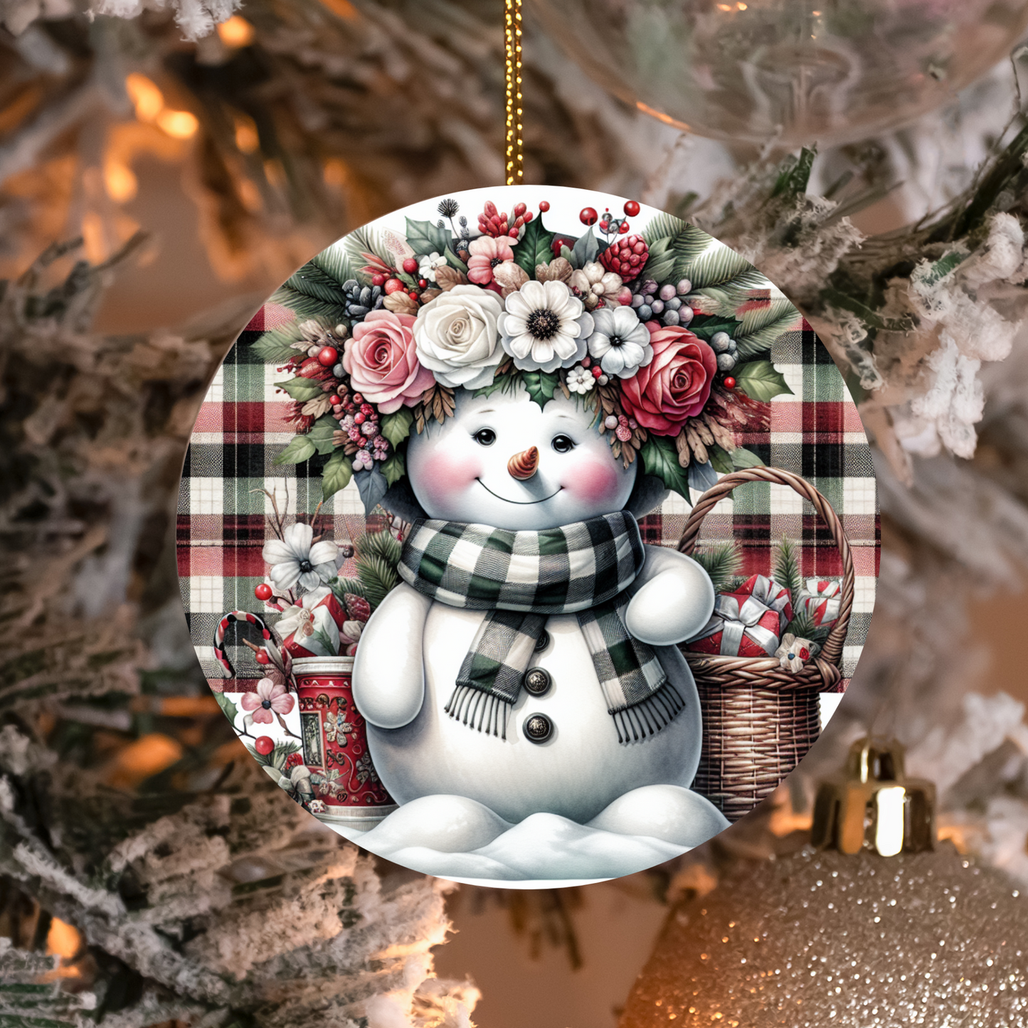 Snowman Floral Crown Sublimation Transfers