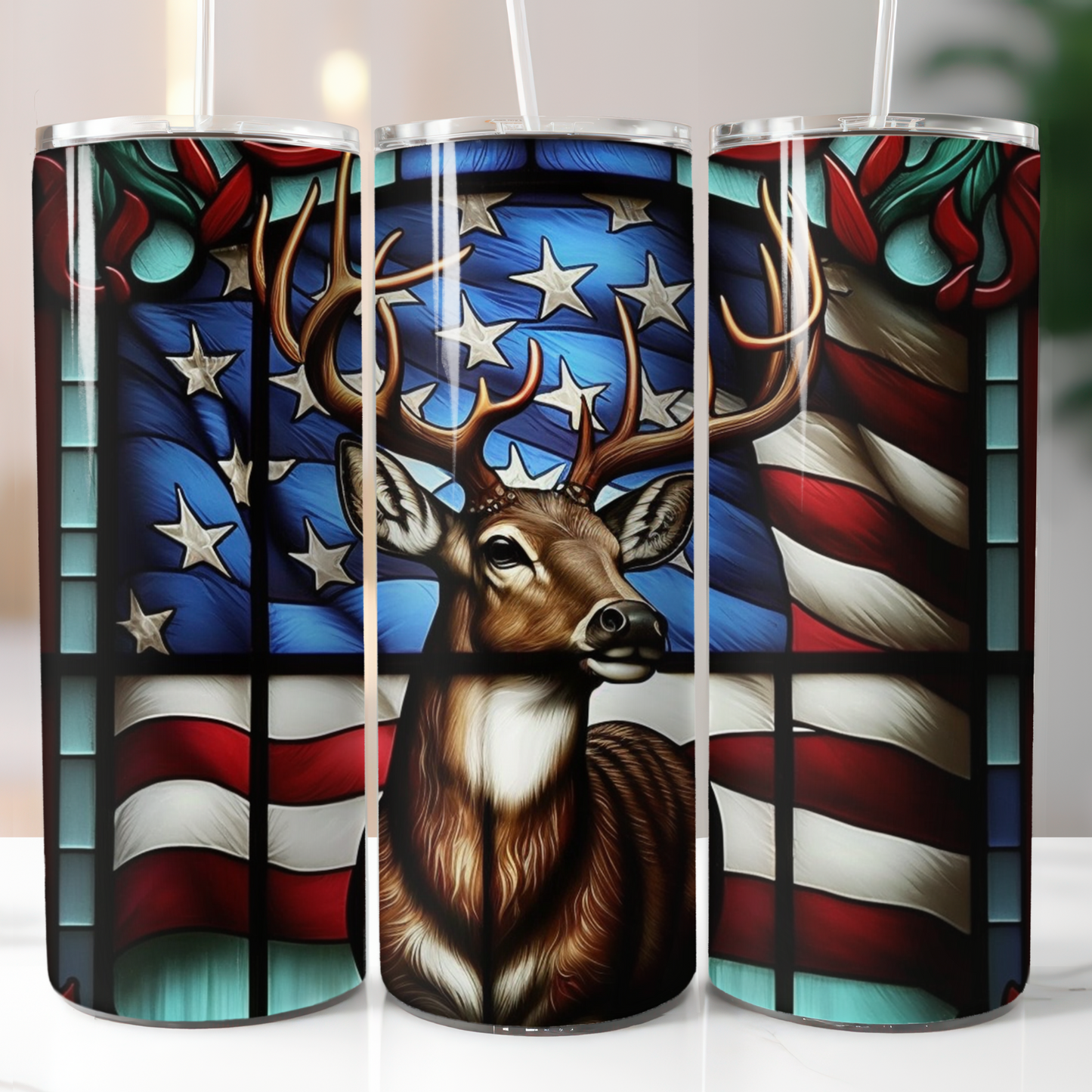 Stained Glass Deer