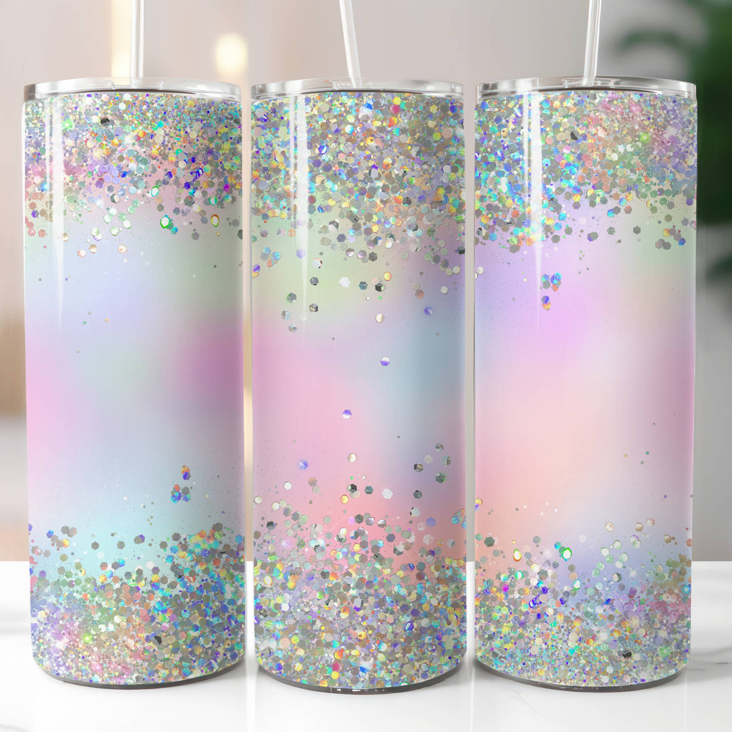 Pink Glitter Sublimation Transfers