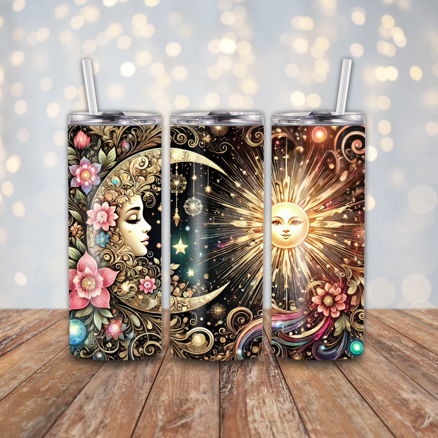 Celestial Moon and Stars Sublimation Transfers