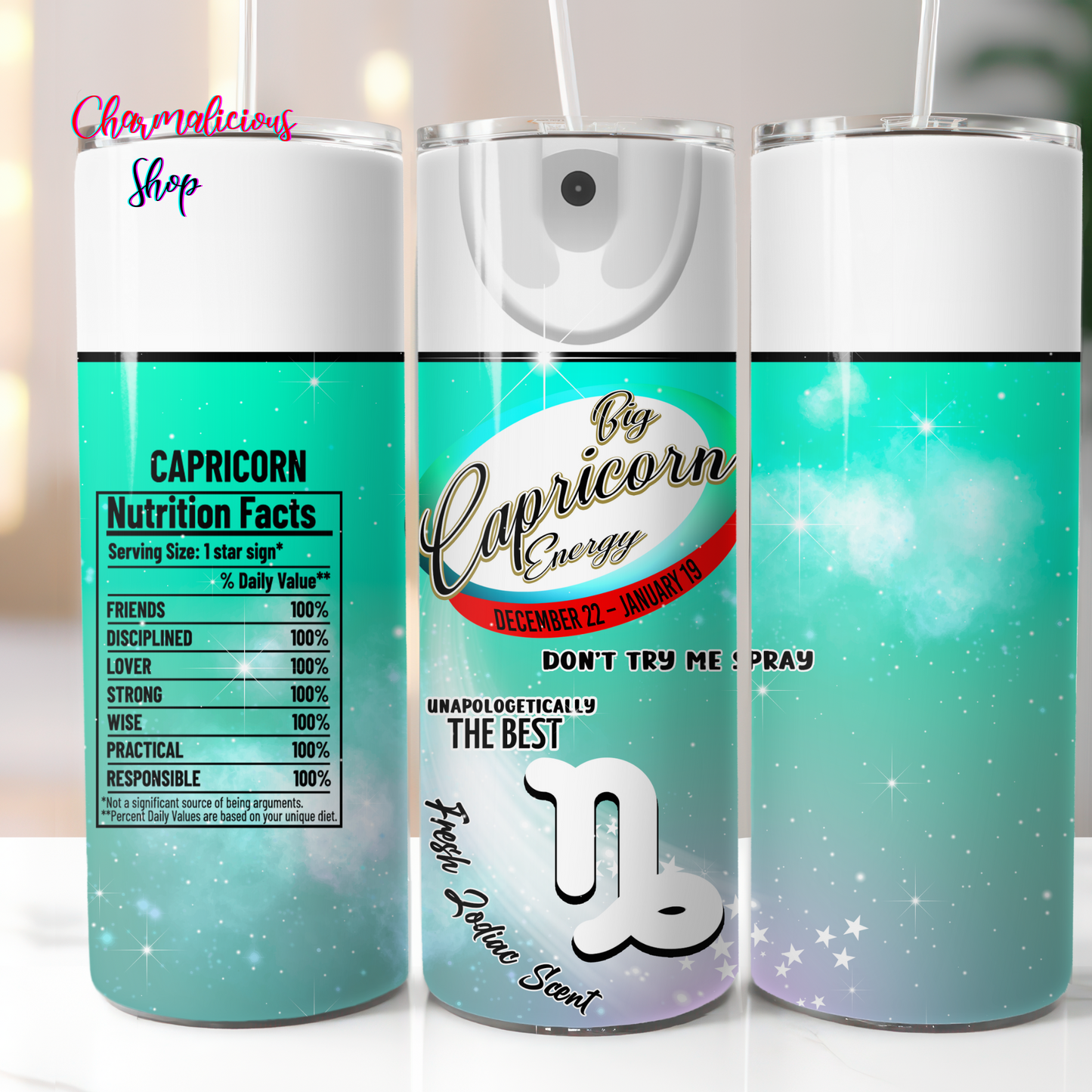 Capricorn, Sublimation, Ready to Print, Ready To Press, Print Out Transfer, 20 oz, Skinny Tumbler Transfer, NOT A DIGITAL