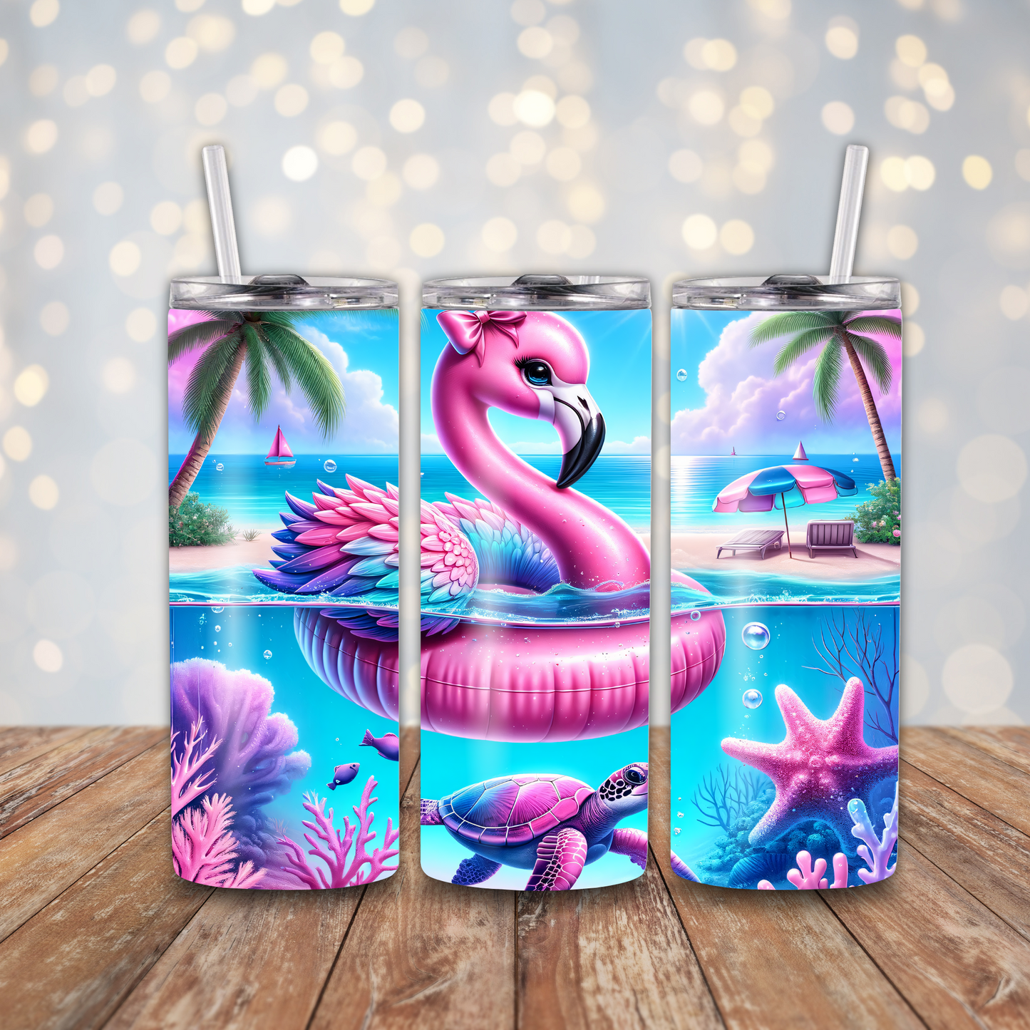 Summer Pink Flamingo Sublimation Transfers