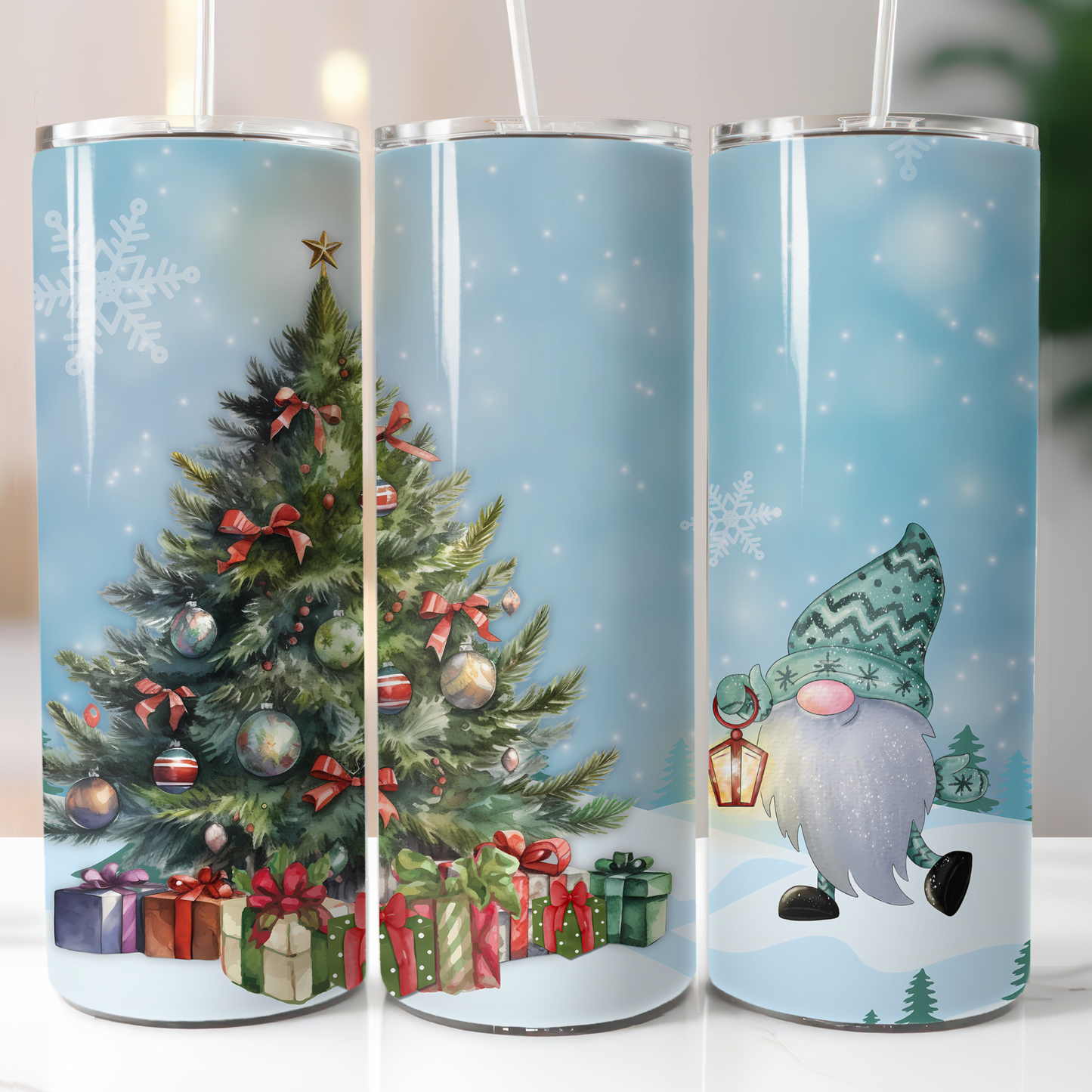 Christmas Tree Gnome, Sublimation Prints