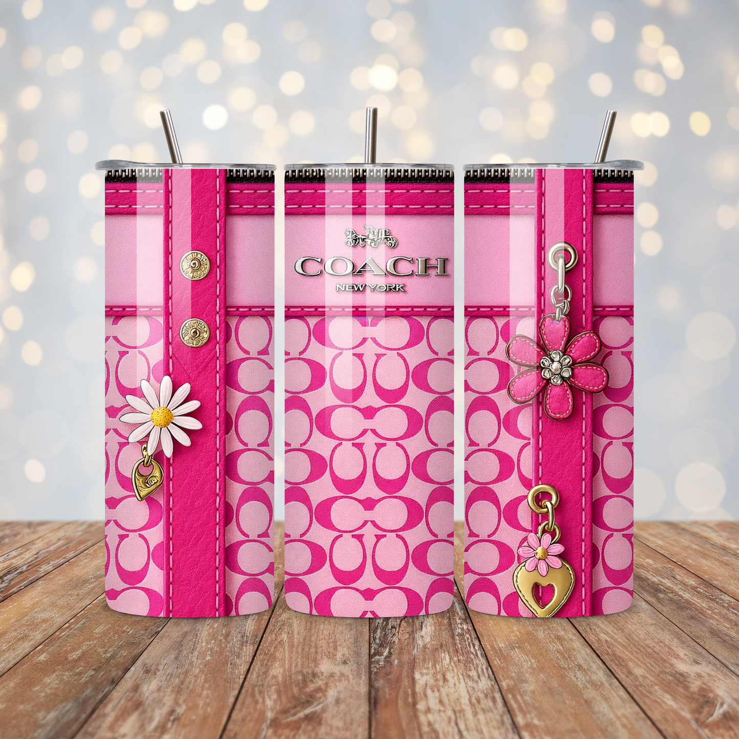 Pink Daisy Handbag Design Sublimation Transfer